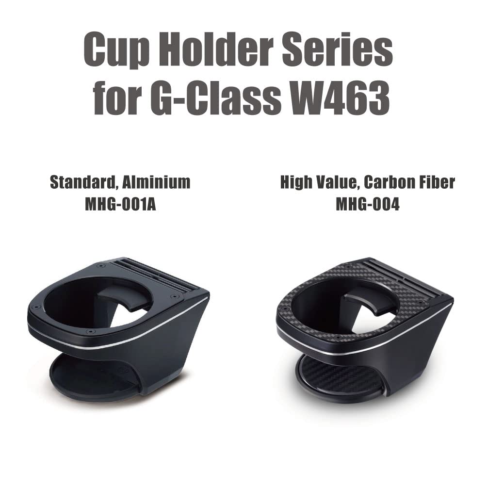Premium Carbon Fiber Cup Holder for Mercedes-Benz G Class W463 (2018-2023) - AZUTO MHG-004 - Durable Auto Accessory for Coffee, Drinks & Road Trips