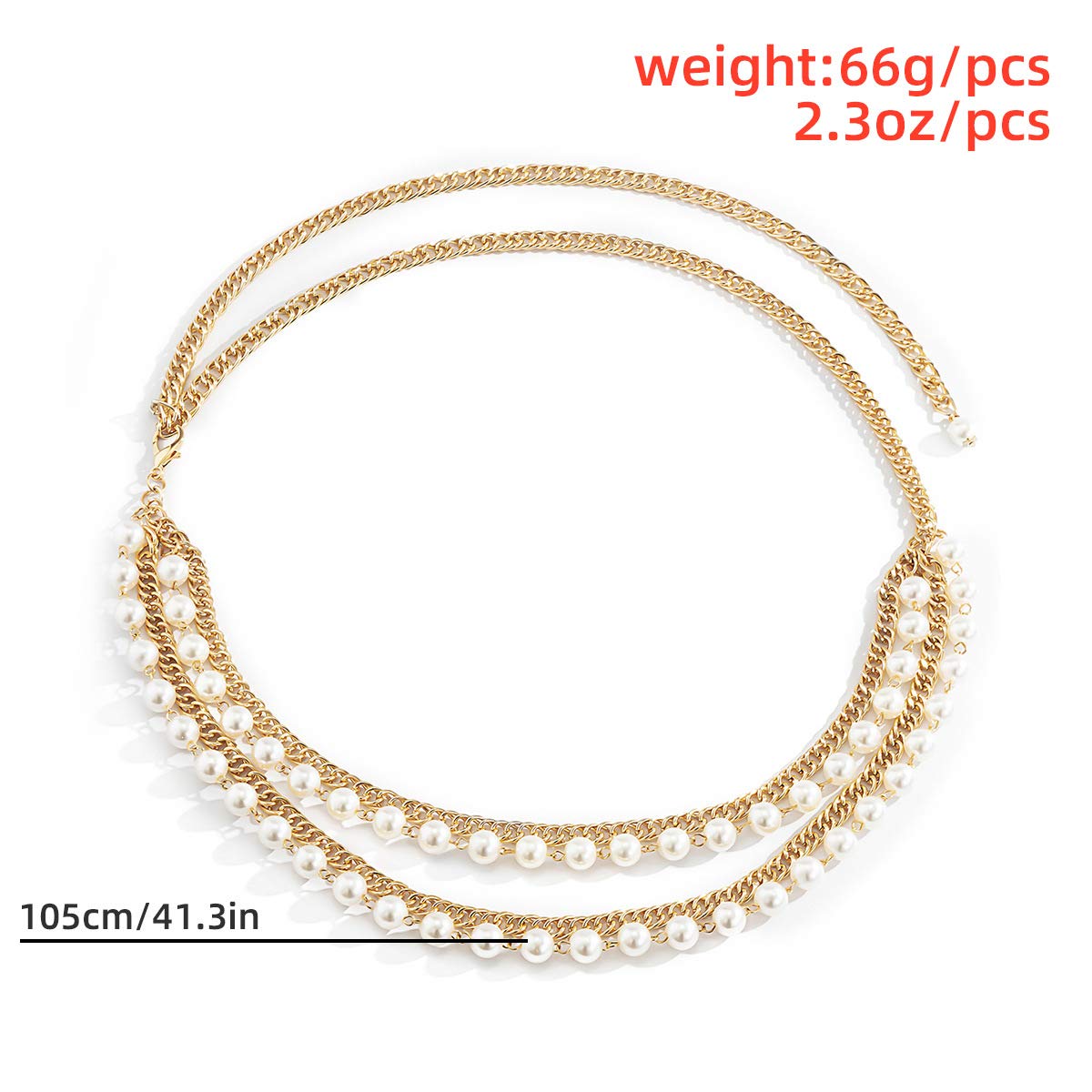 Elegant Pearl Tassel Layered Gold Waist Chain - Dainty Belly Jewelry for Women & Girls | Perfect for Beach Weddings, Festival Outfits and Boho Fashion Accessories