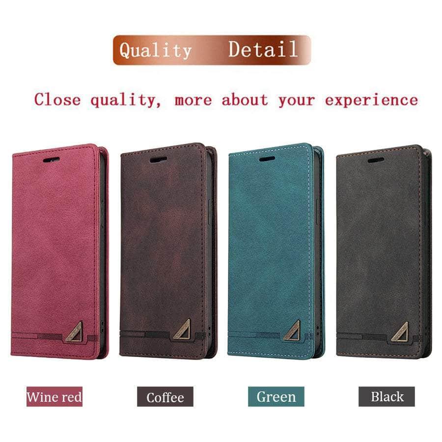Anti-Theft RFID Blocking Wallet Case for iPhone SE 2022 - Slim Protective Cover with Card Slots & Cash Pocket | Perfect for Travel, Commuting & Everyday Use