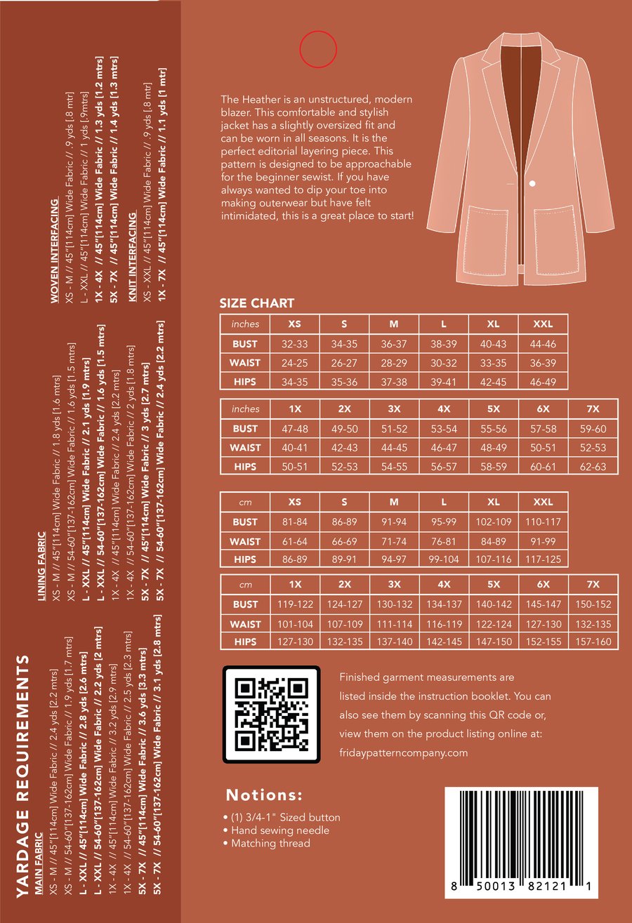Friday Pattern Company Heather Blazer - Women's Lightweight Knit Blazer for Office & Casual Wear | Perfect for Business Meetings, Date Nights & Fall Layering