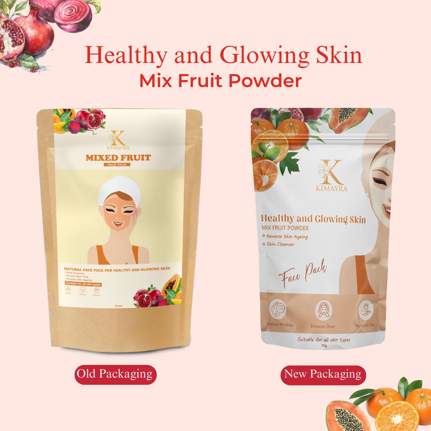 Organic Turmeric & Sandalwood Face Pack Powder for Glowing Skin - Brightening, Exfoliating & Acne Treatment - DIY Skincare for Daily Use & Spa Days