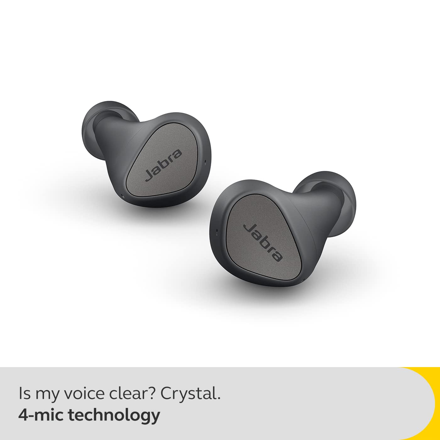 Jabra Elite 4 True Wireless Earbuds - Dark Grey | Active Noise Cancelling Bluetooth Headphones for Running, Gym & Workouts