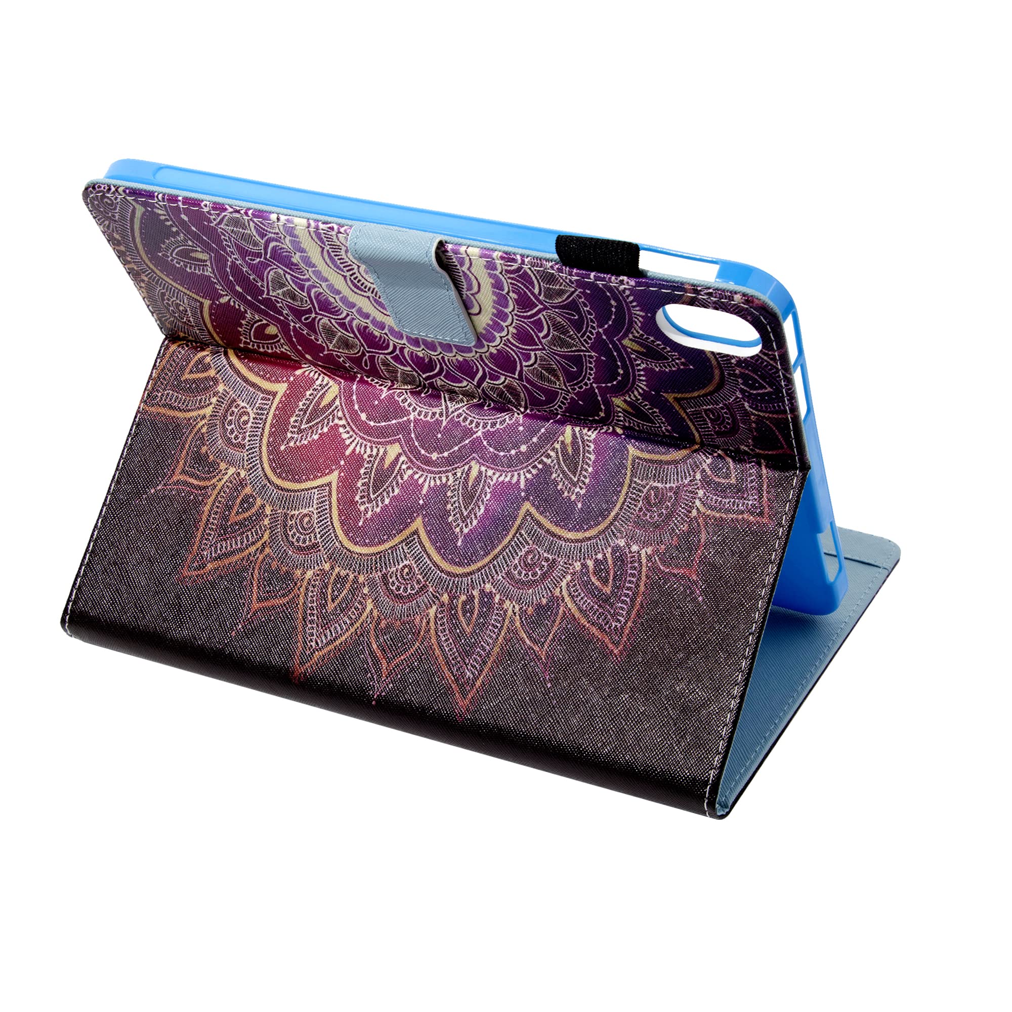2025 iPad 11th Gen (A16) 11-inch & 2022 iPad 10th Gen 10.9-inch Case - UUcovers Multi-Angle Stand Cover with Apple Pencil Holder, Storage Pocket & Auto Wake/Sleep | Purple Mandala Flower Design - Perfect for Work, Study & Travel