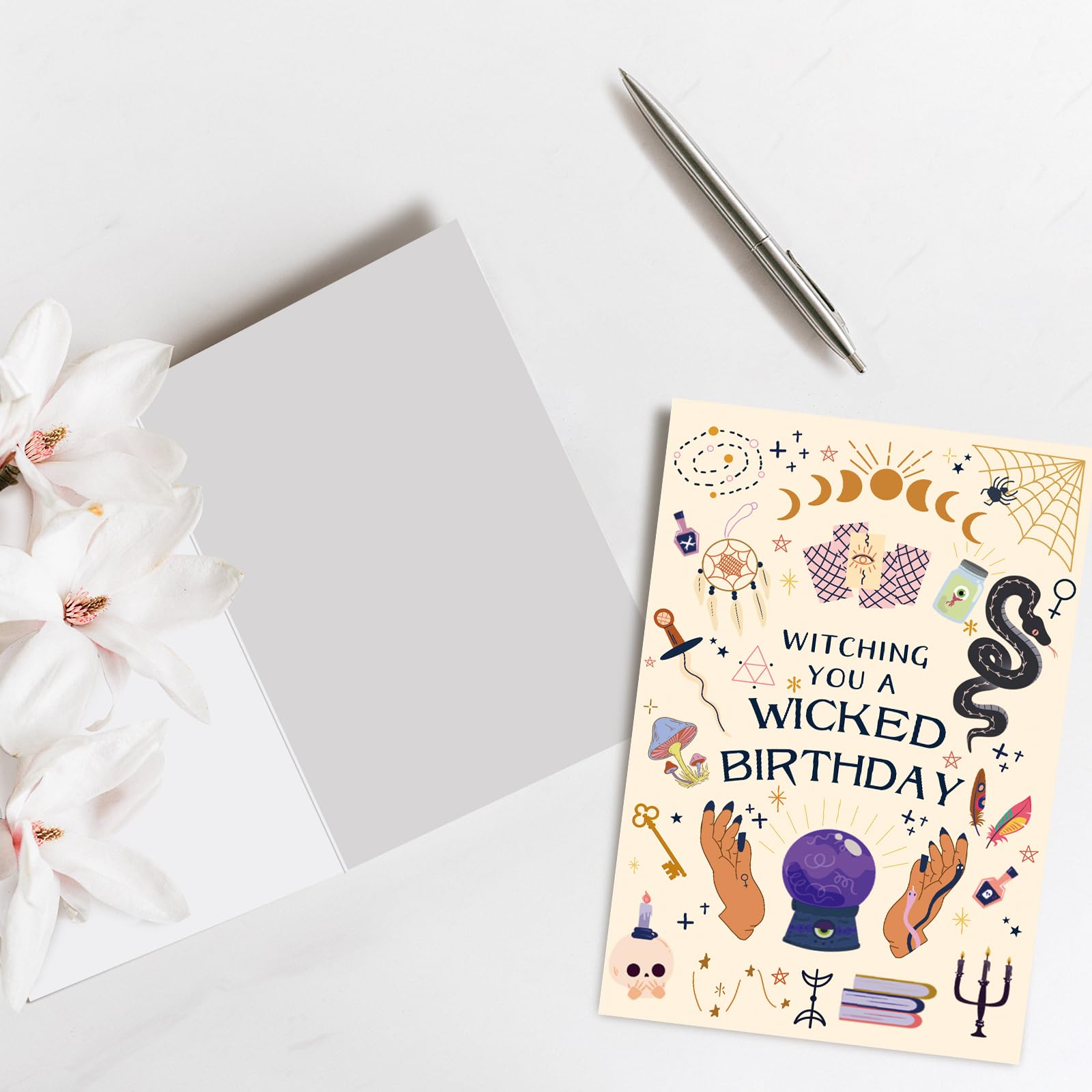 Funny Halloween Birthday Card - Pun Wicked Witch Theme | Halloween & Birthday Greeting Card for Friends & Family | Perfect for Halloween Parties & Birthday Celebrations