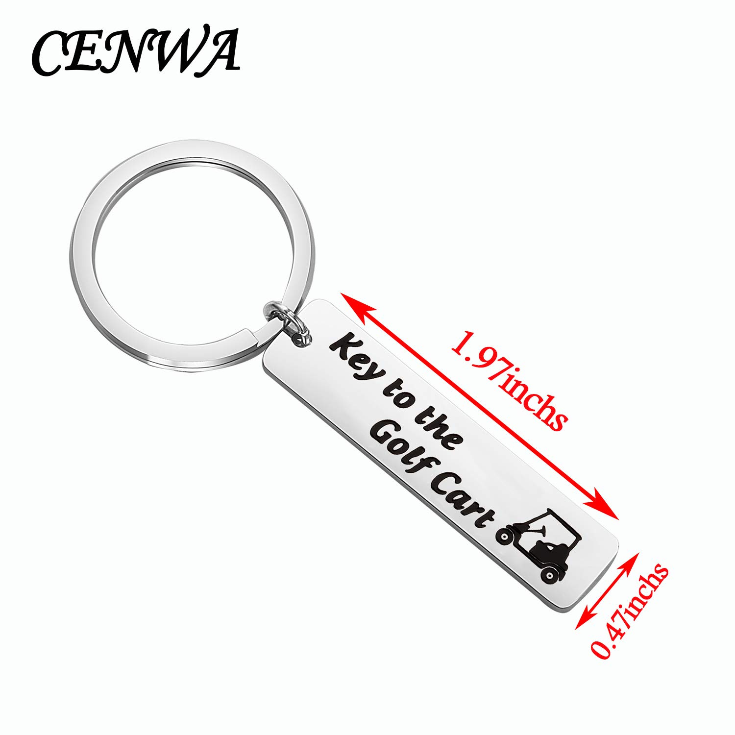 Premium Golf Cart Keychain - Personalized Golfer Gift with Key Holder - Perfect for Golf Enthusiasts & Tournament Prizes - Ideal for Golf Bags, Keys & Clubhouse Decor