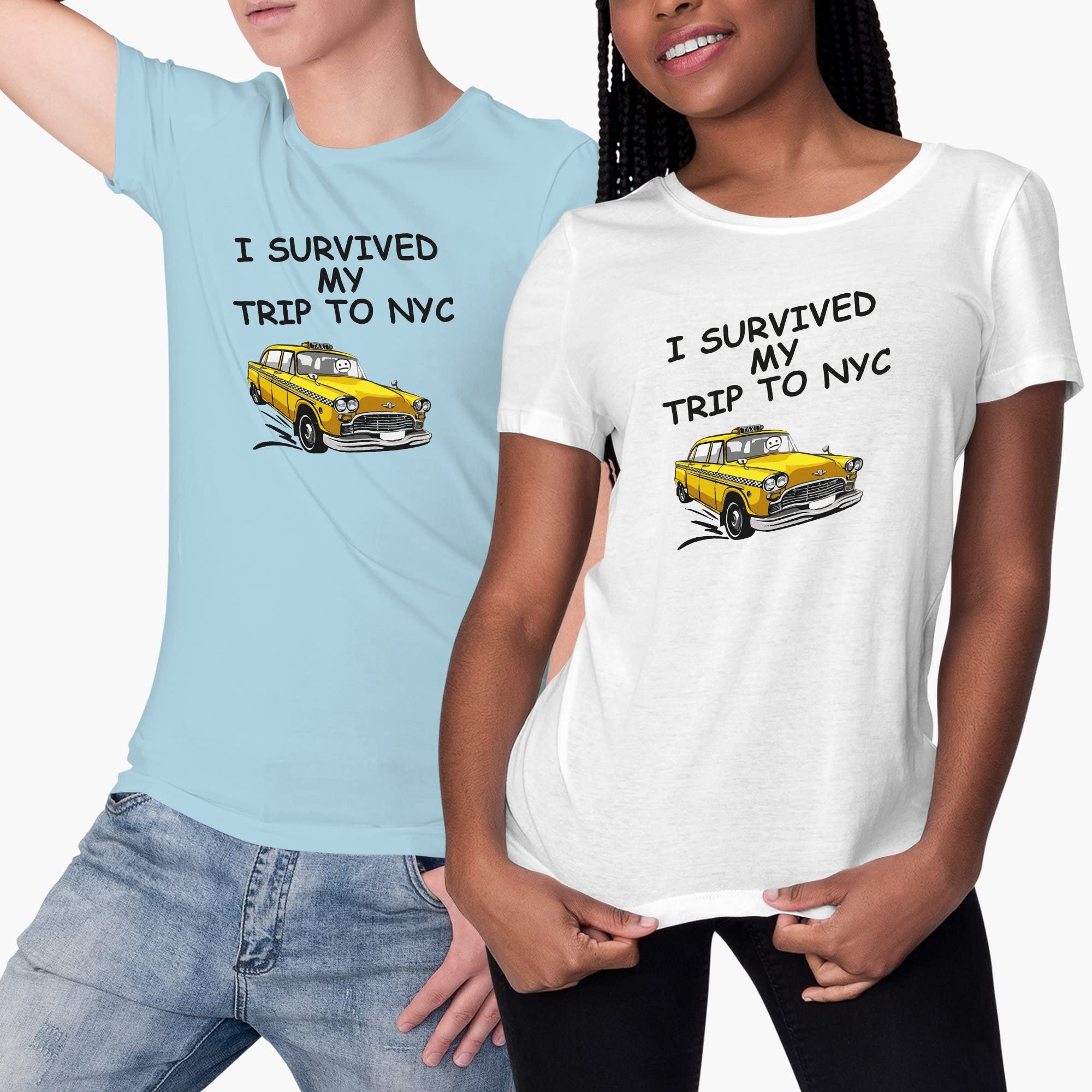 I Survived My Trip to NYC T-Shirt - Funny Travel Souvenir Tee for New York City Fans | Perfect Gift for Tom Holland Fans, Travel Enthusiasts & NYC Visitors
