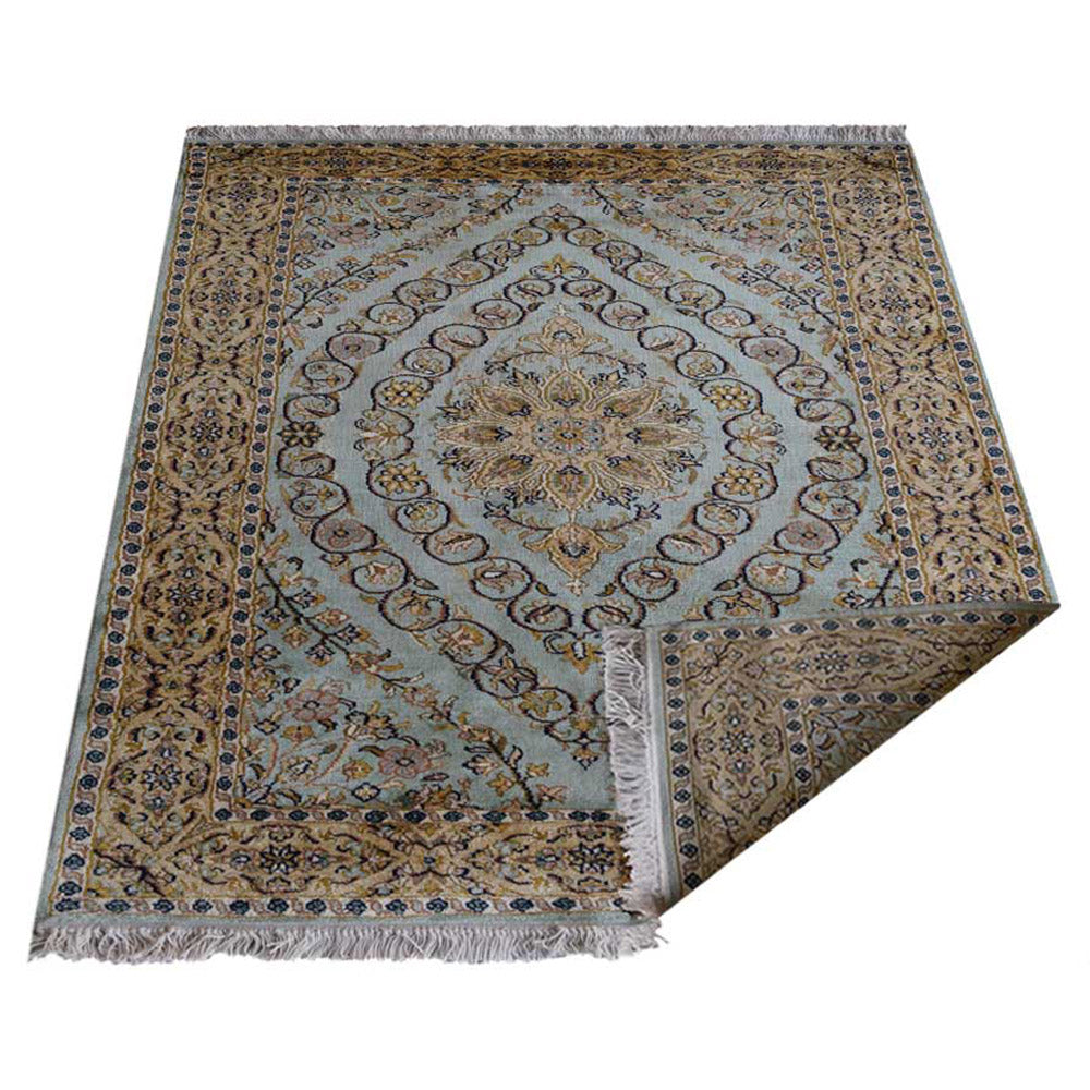 Handmade Crimson Red Wool Area Rug - Traditional Hand Knotted Design for Living Room, Bedroom & Home Decor
