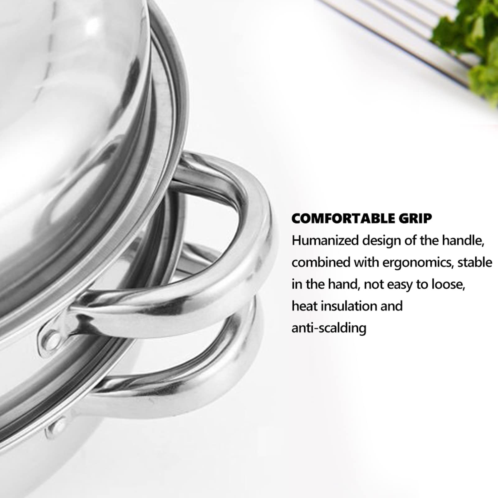 Oumefar 11-inch Stainless Steel 2-Layer Steamer Pot Set with Glass Lid - Multipurpose Cooking Pot for Dumplings, Vegetables, Seafood & More | Perfect for Home Kitchen, Meal Prep & Healthy Cooking