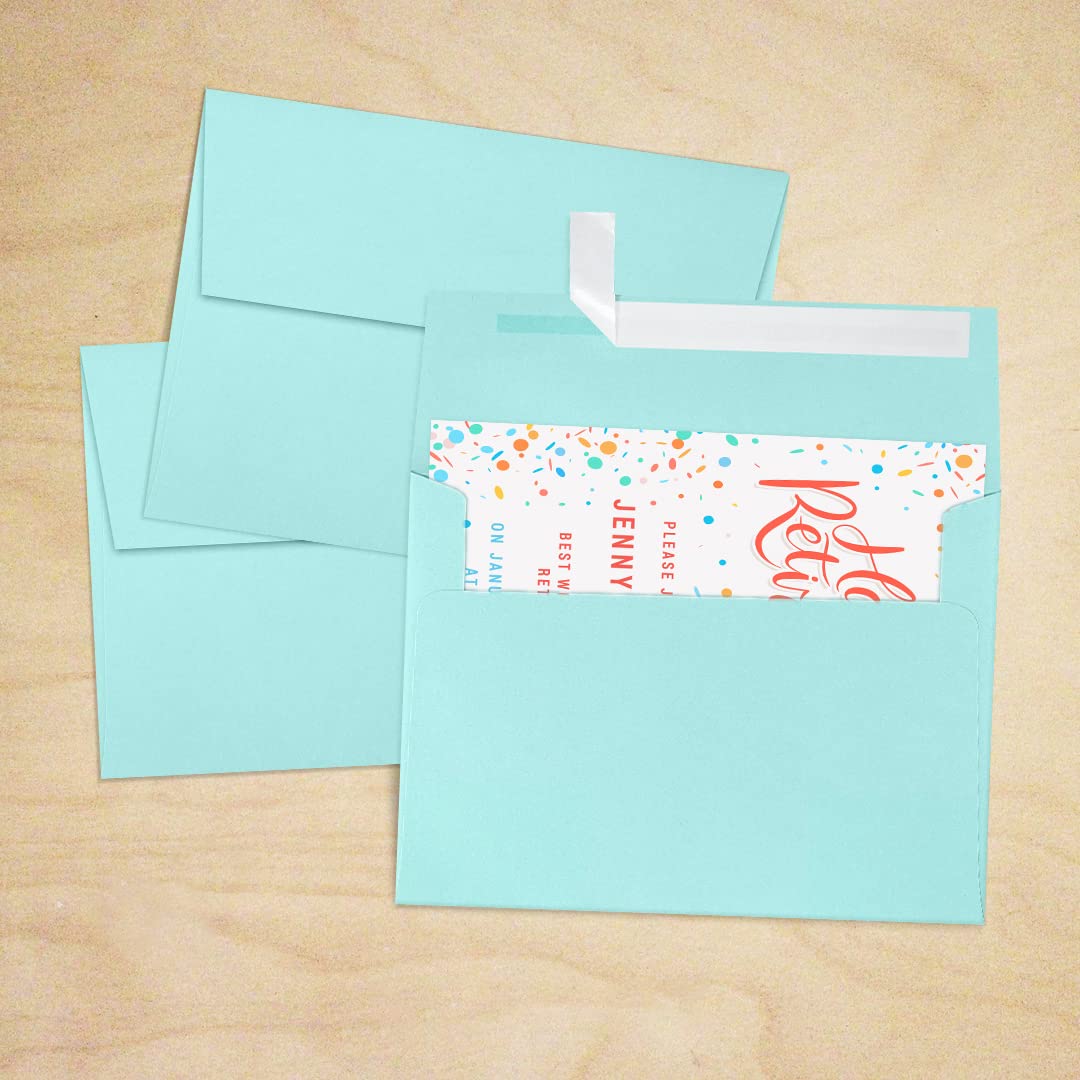 LUXPAPER A7 Printable Invitation Envelopes - 80 lb. Seafoam Green, 5.25