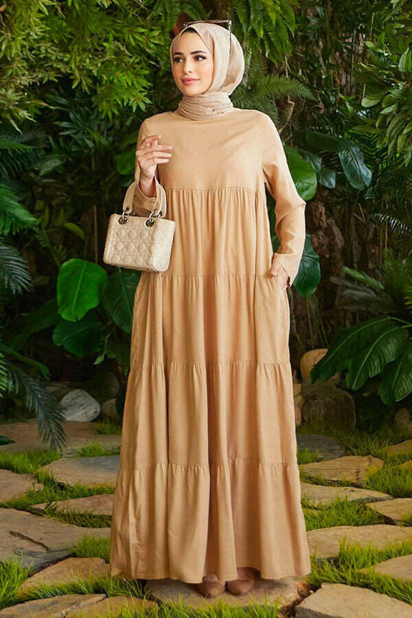 Elegant Tiered Long Maxi Dress - Modest Flowy Summer Dress for Women - Perfect for Beach Vacations, Weddings & Casual Outings