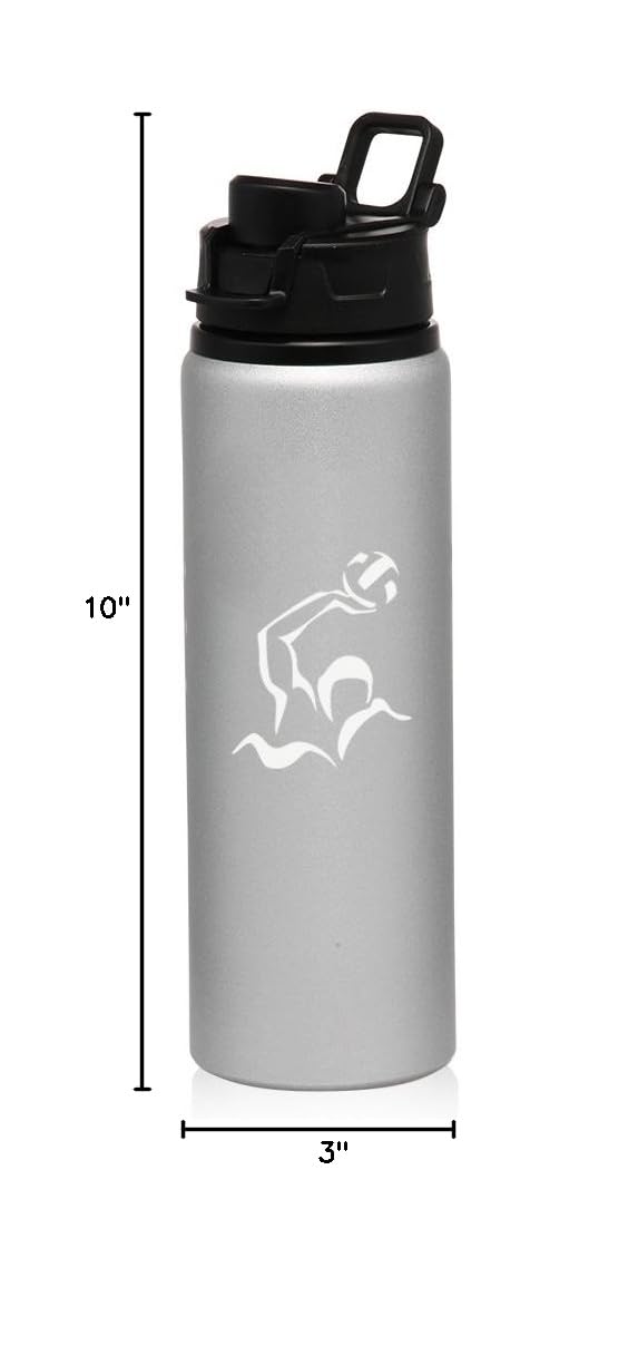 25 oz Aluminum Sports Water Bottle - Leak Proof, BPA Free, Insulated Travel Bottle for Gym, Hiking & Outdoor Activities | Perfect for Water Polo, Running & Fitness Enthusiasts