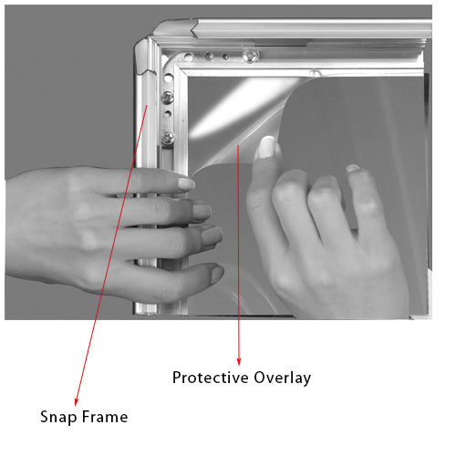 22x28 Ceiling Mount Snap Frame - Double Sided Silver Metal Poster Sign Holder for Retail Displays, Restaurants & Trade Shows