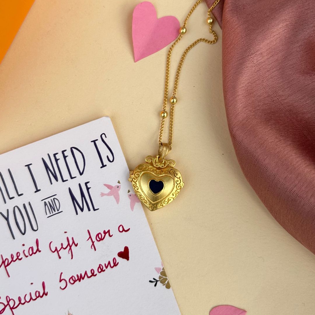 Heart in Heart Photo Locket Necklace - Personalized Engraved Keepsake Jewelry for Loved Ones | Perfect for Anniversaries, Valentine's Day & Memorial Gifts