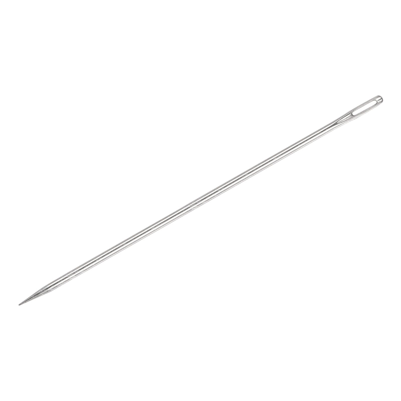 HARFINGTON 6 Inch Upholstery Needles with Large Eye - Stainless Steel Straight Hand Sewing Needles for Leather, Tapestry, Embroidery, Tufting, Webbing & Carpet - Perfect for Home Sewing, DIY Crafts & Upholstery Projects