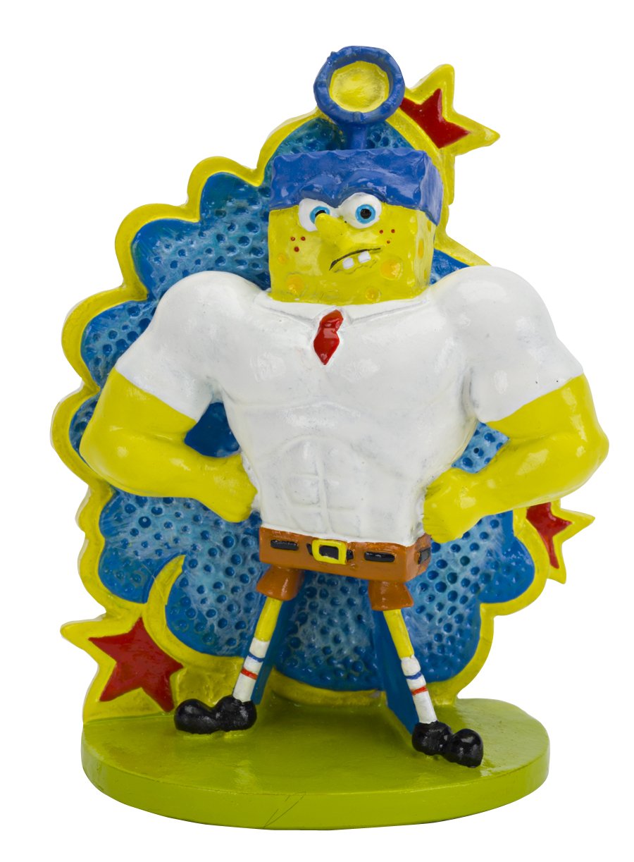 SpongeBob SquarePants Aquarium Decor - Super SpongeBob Fish Tank Ornament for Freshwater & Saltwater Tanks - Perfect for Home, Office, Kids Room Aquarium Decorations