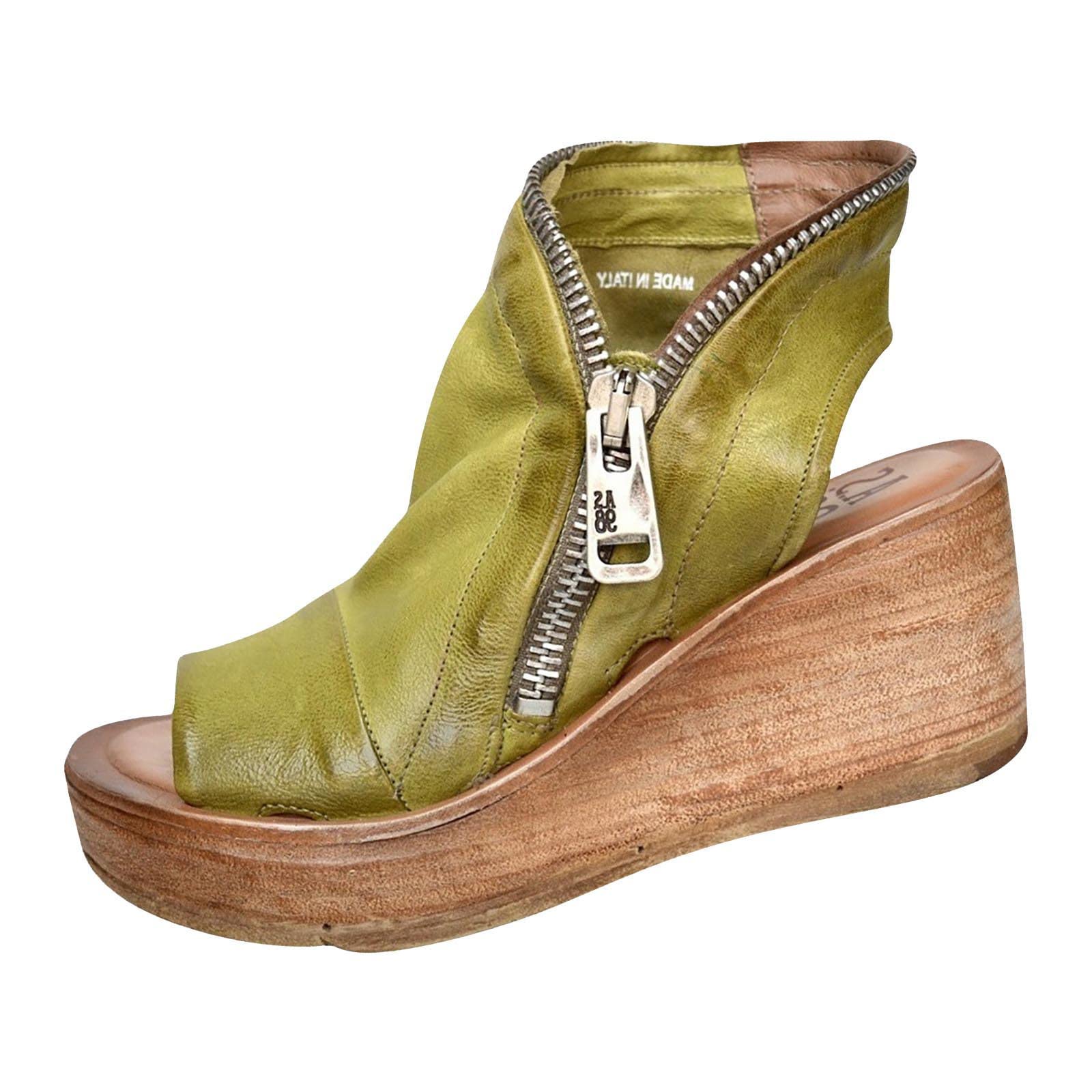 Women's High-Top Wedge Sandals - Summer Fashion Thick-Soled Roman Fish Mouth Sandals for Casual Wear, Beach & Outdoor Activities
