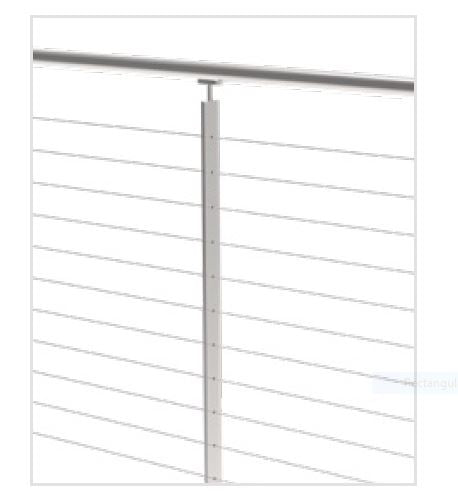 No Drill Holes 50x10mm Intermediate Post - Heavy Duty Fence Support for Backyard, Garden & Farm Use