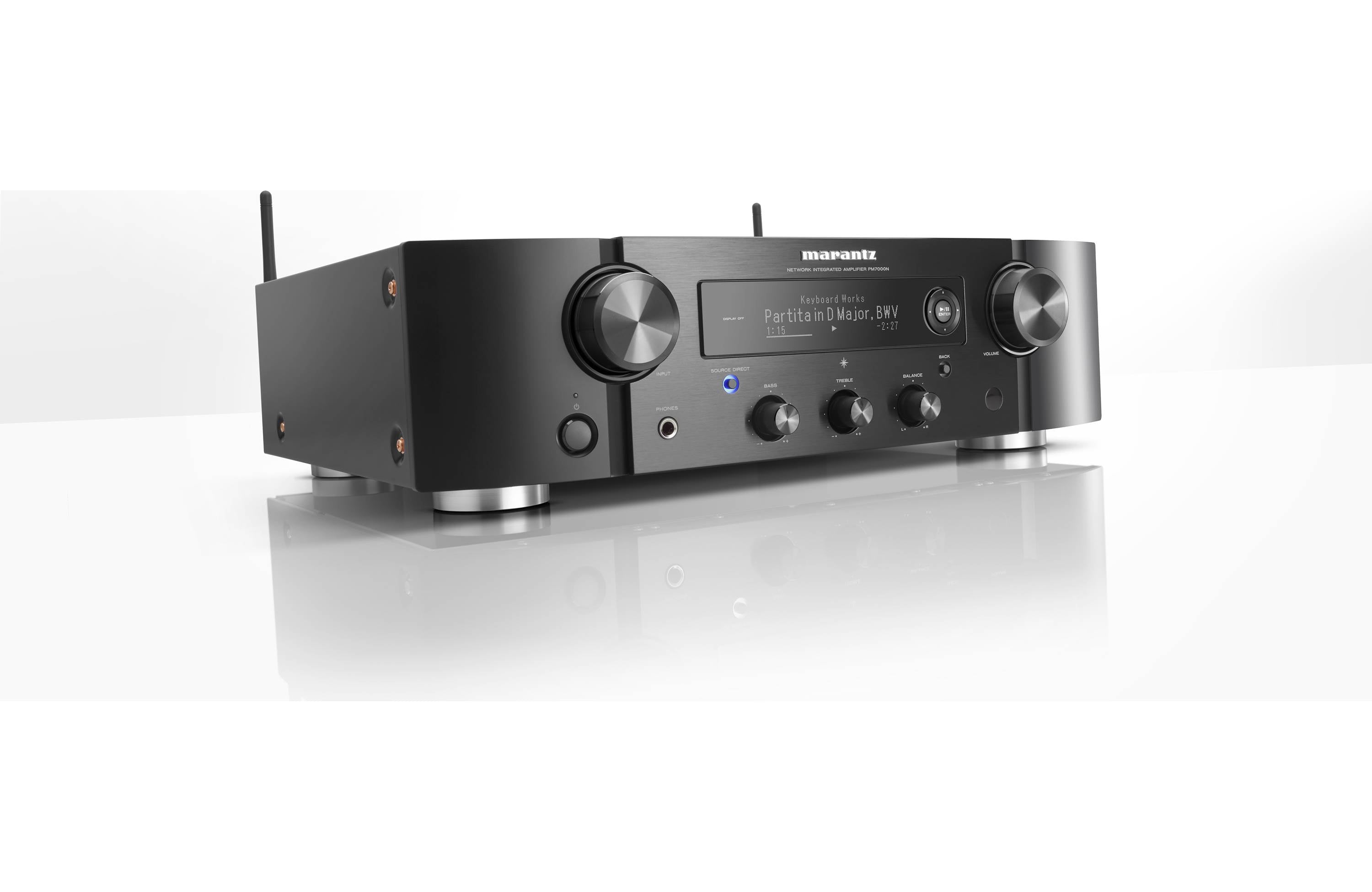 Marantz PM7000N Integrated Stereo Amplifier with HEOS Built-in | Hi-Fi Audio System for Home Theater & Music Listening | Wireless Streaming & Multi-Room Audio