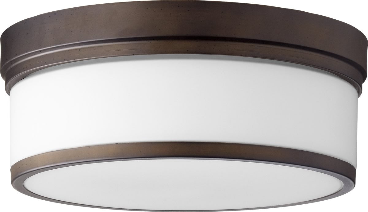 14W Celeste 3-Light Flush Mount Ceiling Light Fixture in Oiled Bronze Finish - Perfect for Bedroom, Hallway, or Entryway Lighting