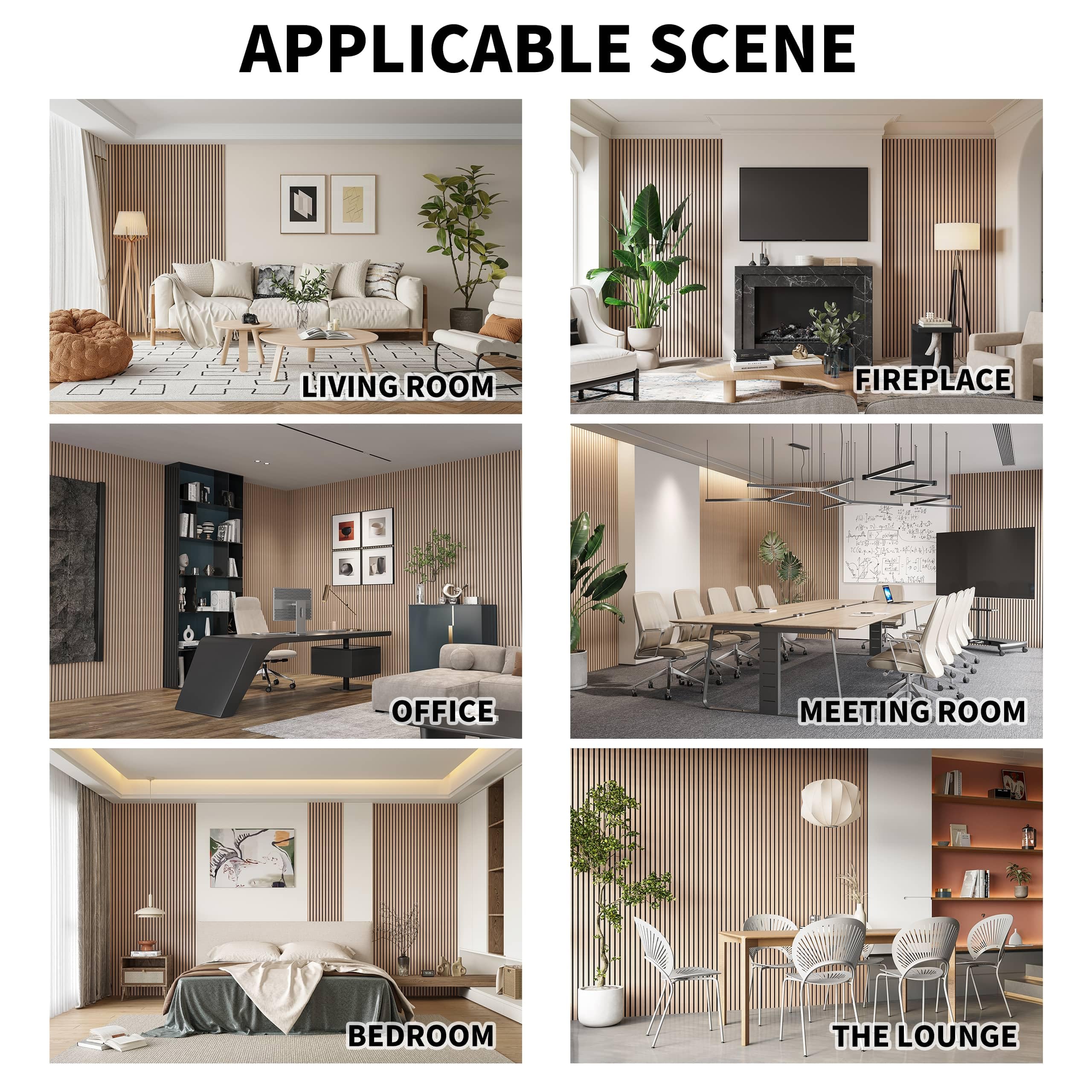 2 Pack Oak Wood Slat Wall Panels - 8 x 1 ft Acoustic Decorative Panels for Walls & Ceilings | Soundproof Interior Décor with Felt Back Board | Perfect for Home Theater, Office, and Studio Design