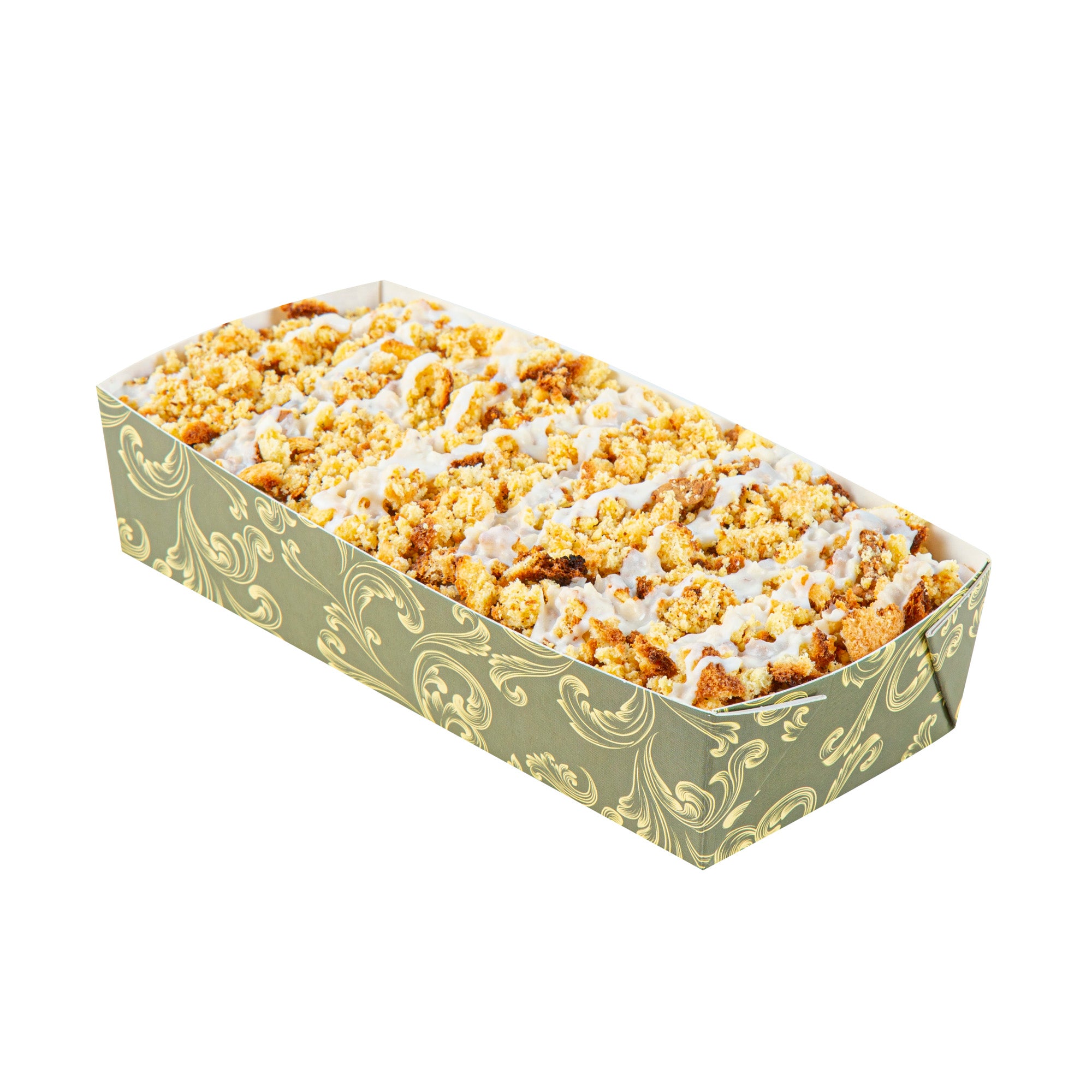 Bake Tek 14 oz Dark Green Vintage Floral Paper Baking Tray - Greaseproof & Eco-Friendly - 7.75