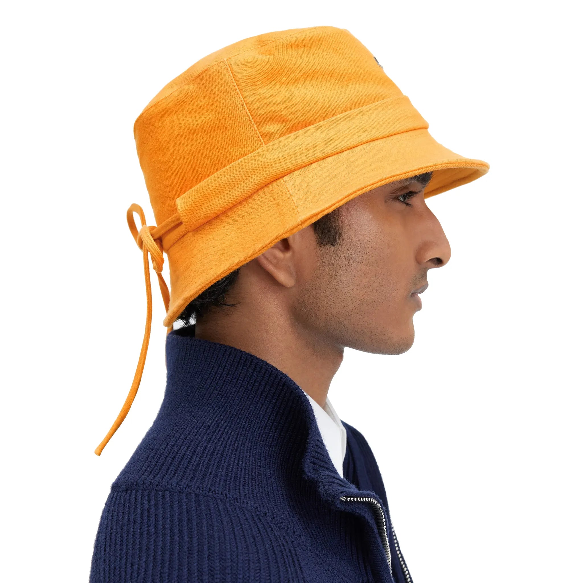 Jacquemus Le Bob Gadjo Dark Orange Bucket Hat for Women - Fashion Sun Hat for Beach, Summer, and Outdoor Activities