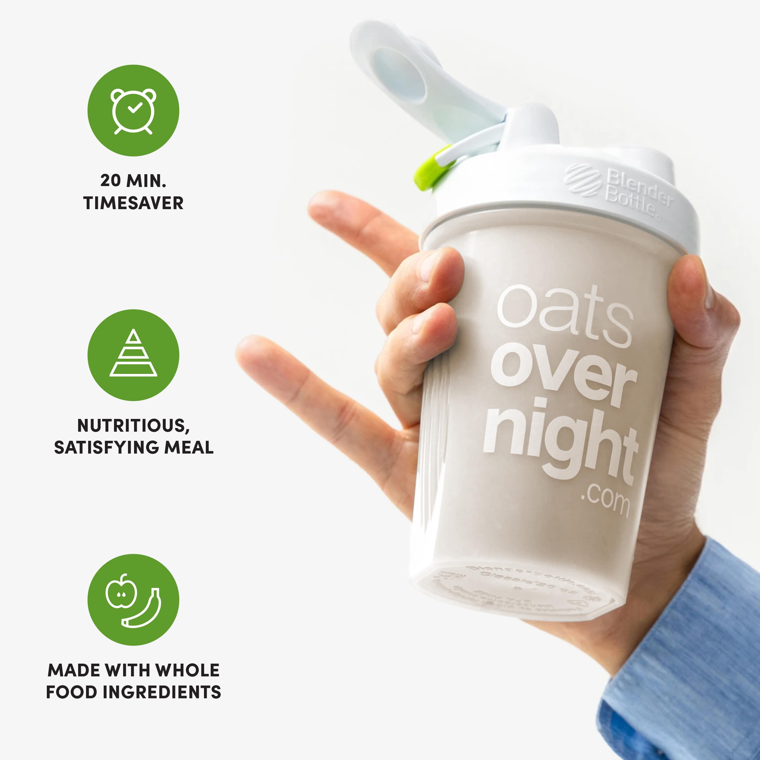 Oats Overnight Fruit Variety Pack - High Protein & Fiber Gluten-Free Breakfast Shake | Non-GMO Oatmeal with Fruity Cereal & Chocolate Banana Flavors (8 Pack) - Perfect for Busy Mornings, Post-Workout Recovery & Healthy On-the-Go Meals