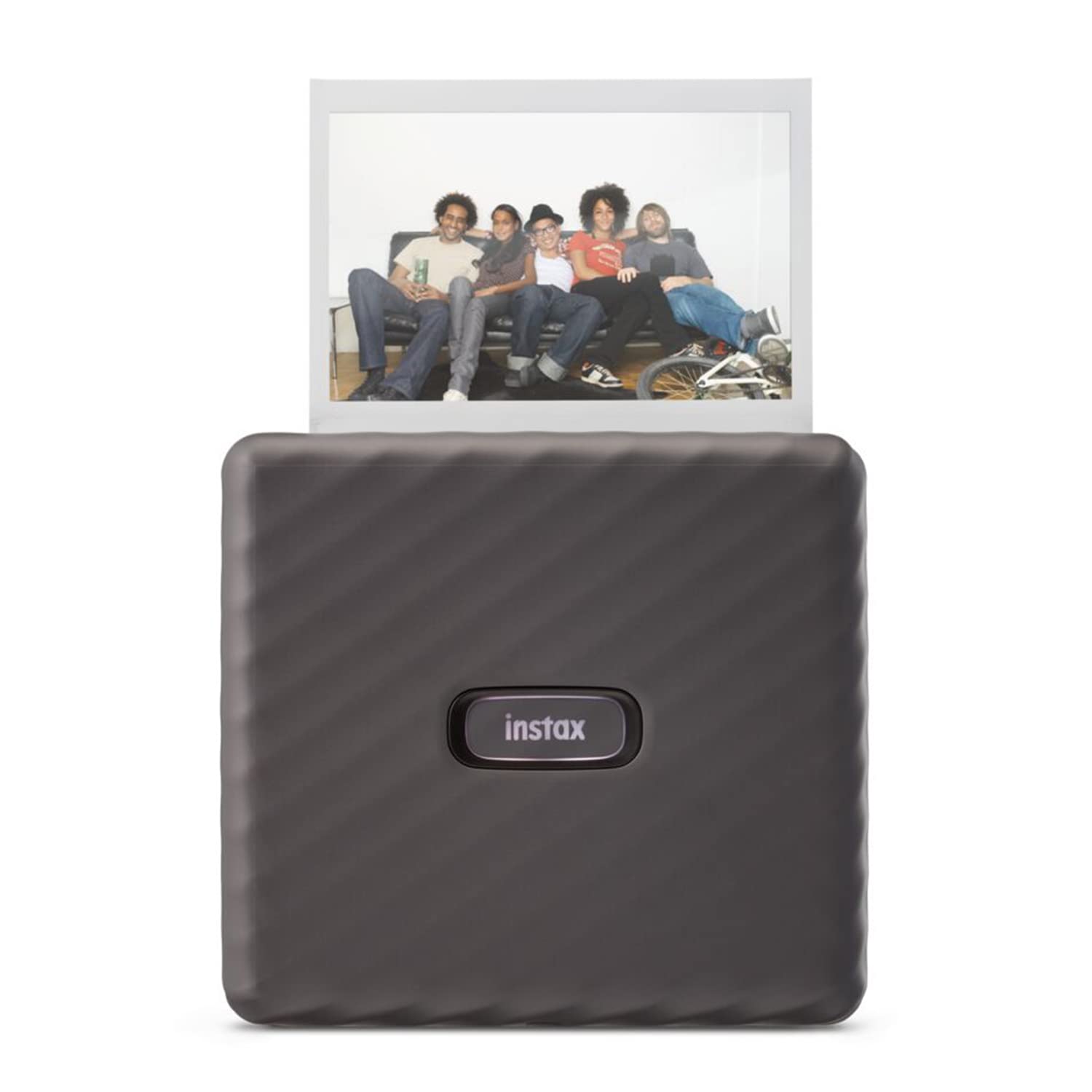 Fujifilm Instax Link Wide Instant Photo Printer (Mocha Grey) with 20 Sheets Wide Twin Pack Film & Cleaning Cloth - Perfect for Travel, Parties, and DIY Scrapbooking