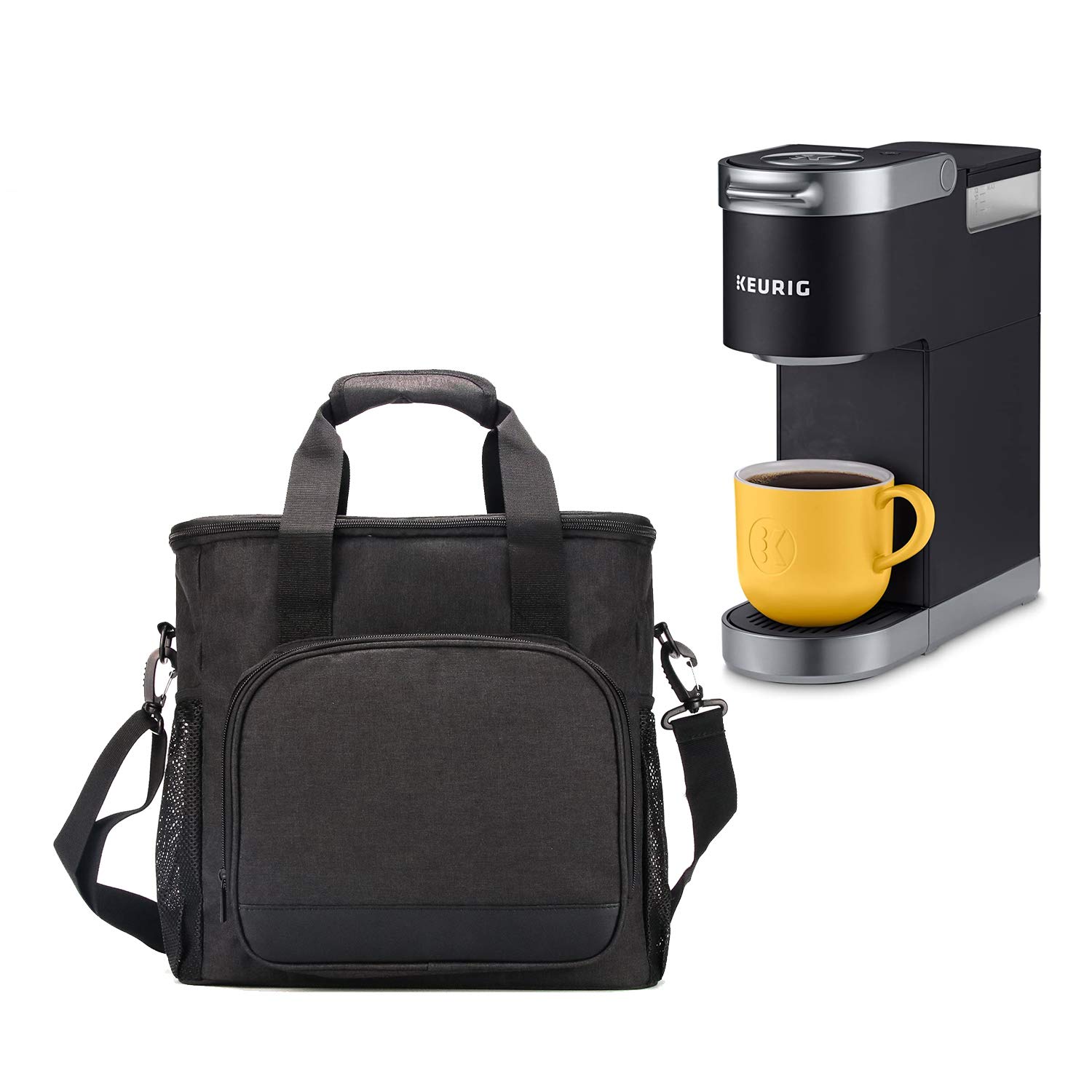 Waterproof Keurig K-Mini Coffee Maker Travel Bag - Portable Tote for Coffee Pods & Mugs - On-the-Go Brewing