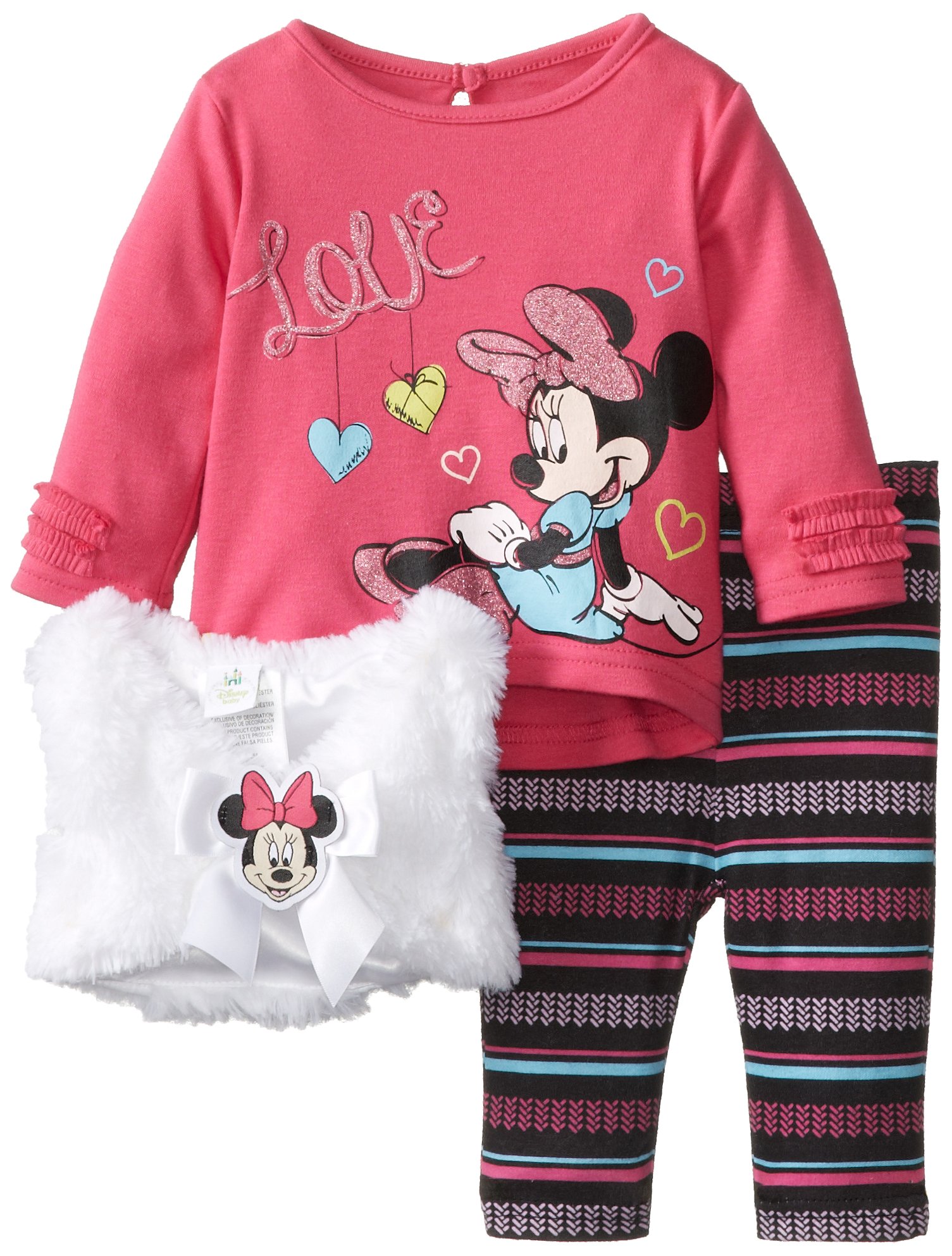 Disney Baby Girls 3-Piece Vest Set for Play & Dress Up