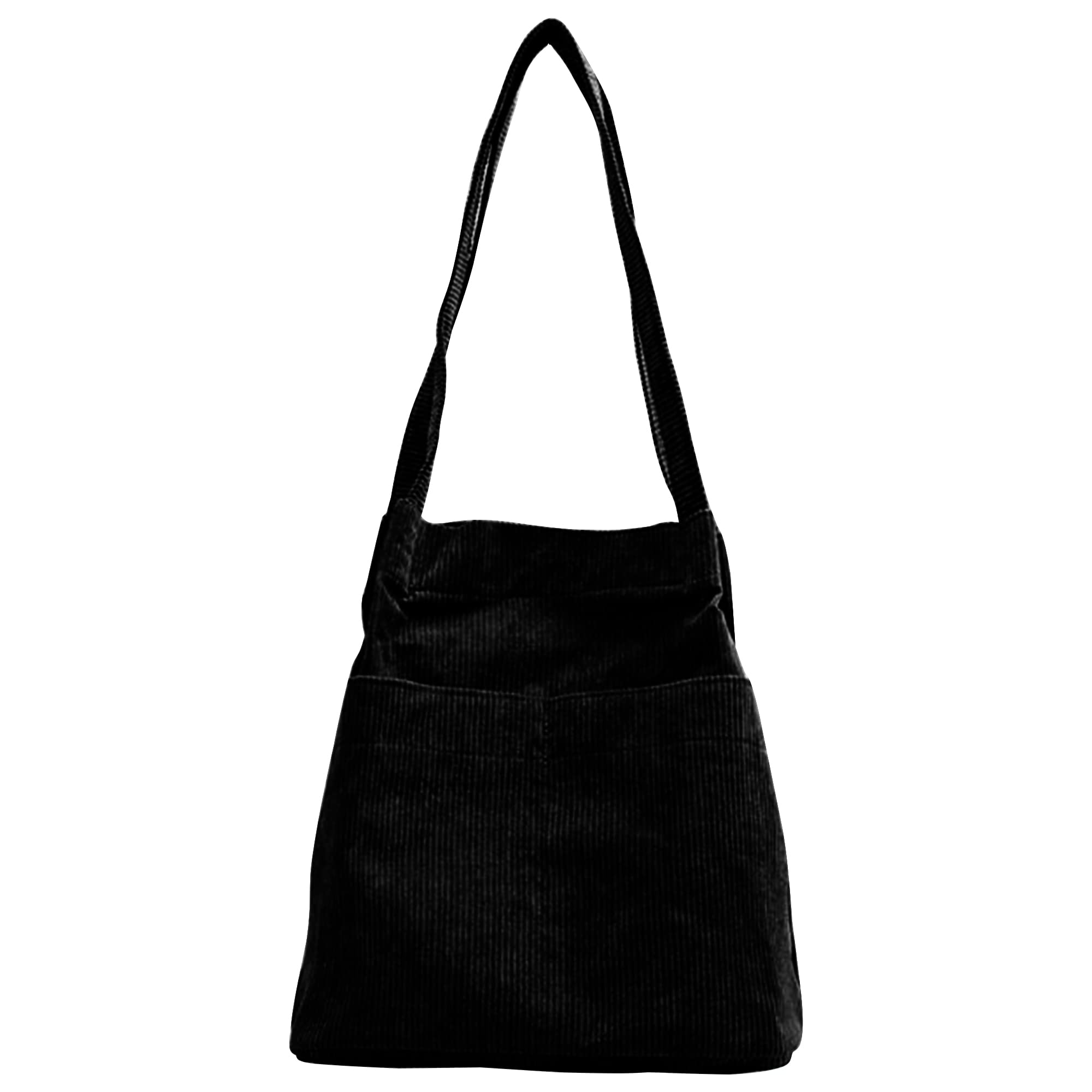 Women's Corduroy Tote Bag - Large Capacity Shoulder Bag with Pockets | Casual Shopping & Work