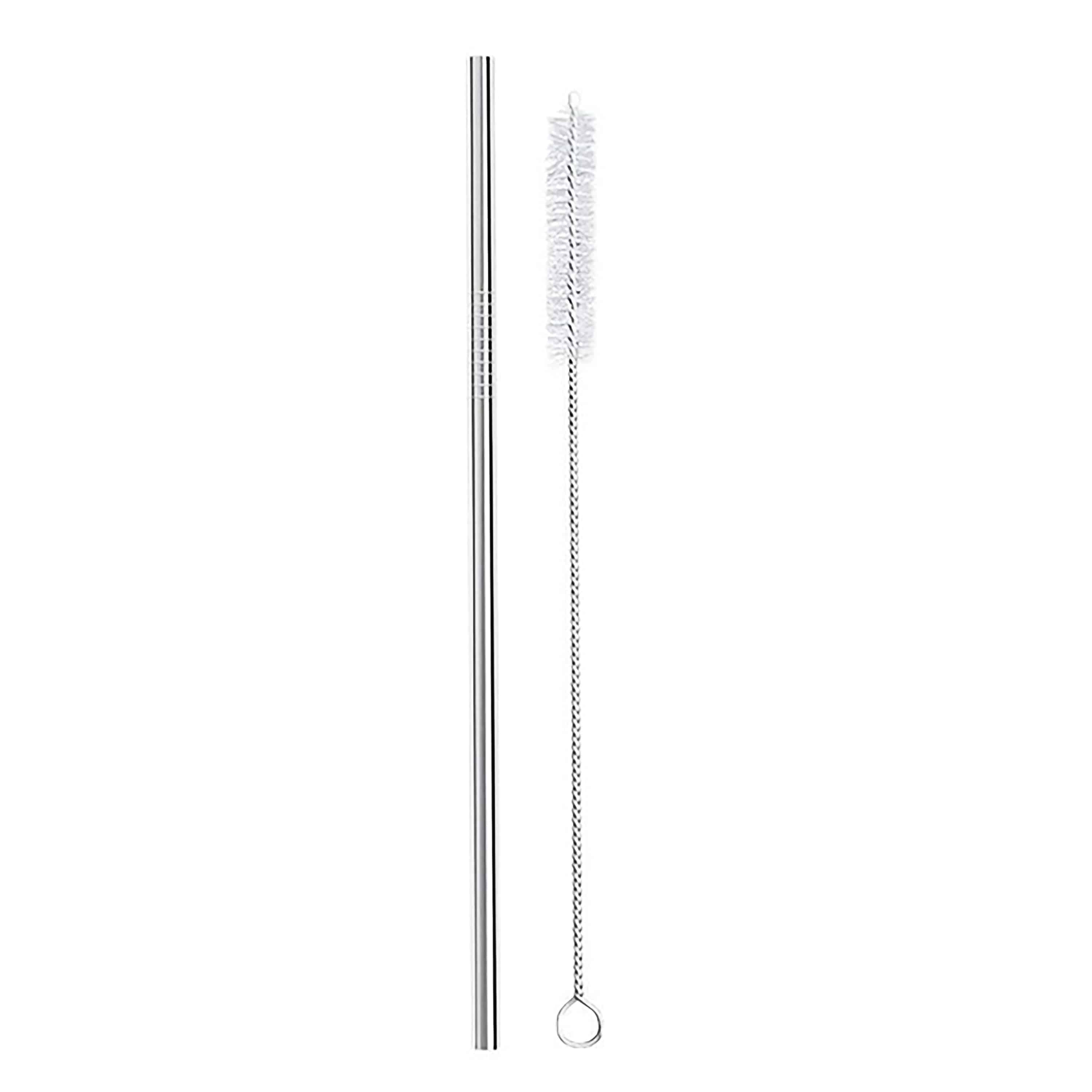 Premium Stainless Steel Straight Straws - Pack of 10 | Eco-Friendly Reusable Metal Drinking Straws for Smoothies, Cocktails, Iced Coffee & Everyday Use