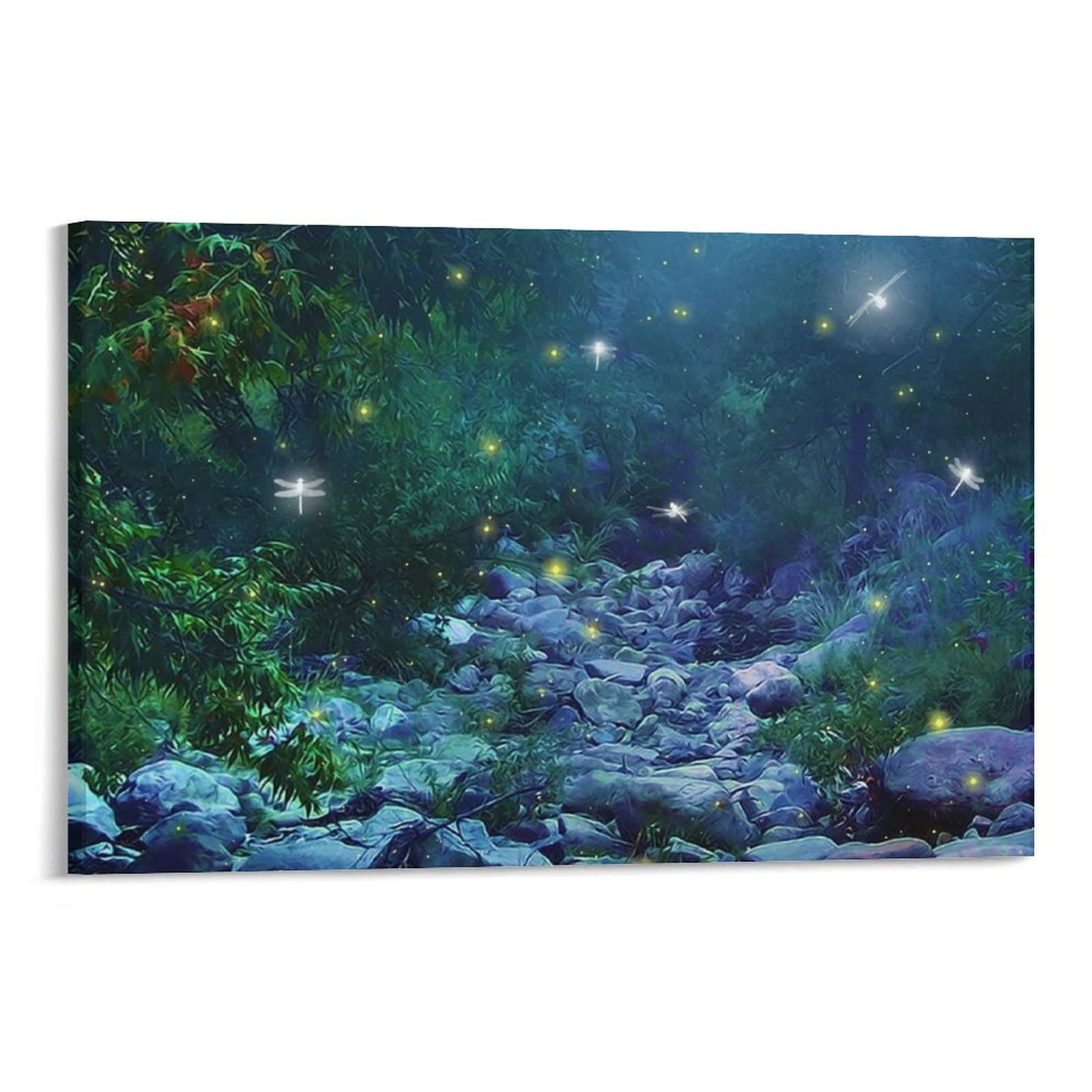 Shakespeare Midsummer Night's Dream Forest Landscape Wall Art - Modern Home Decor Canvas Painting Print (24x36 inches, 60x90cm) Framed/Unframed - Perfect for Living Room, Bedroom & Office Decor