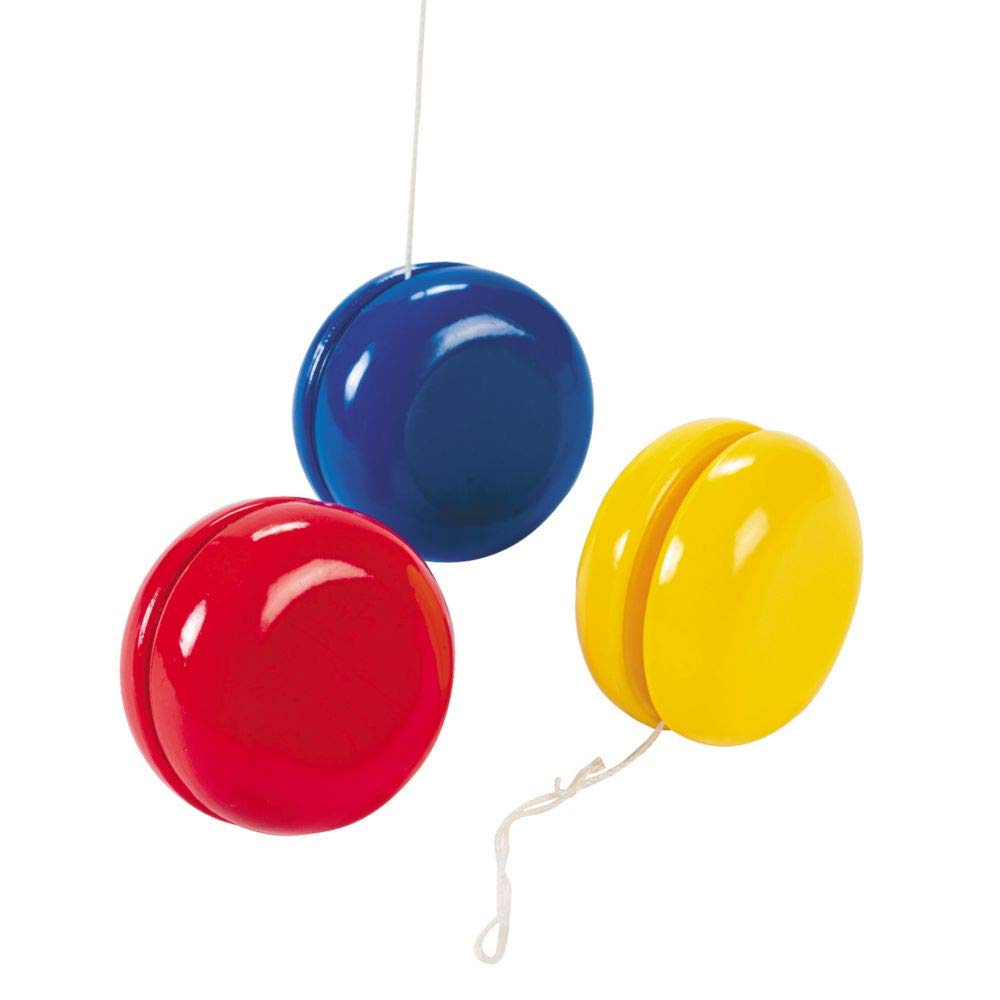 Fun Express Plastic Yo-Yo Assortment - 24 Piece Bulk Toy Set for Kids & Beginners - Perfect for Parties, School Events & Skill Development