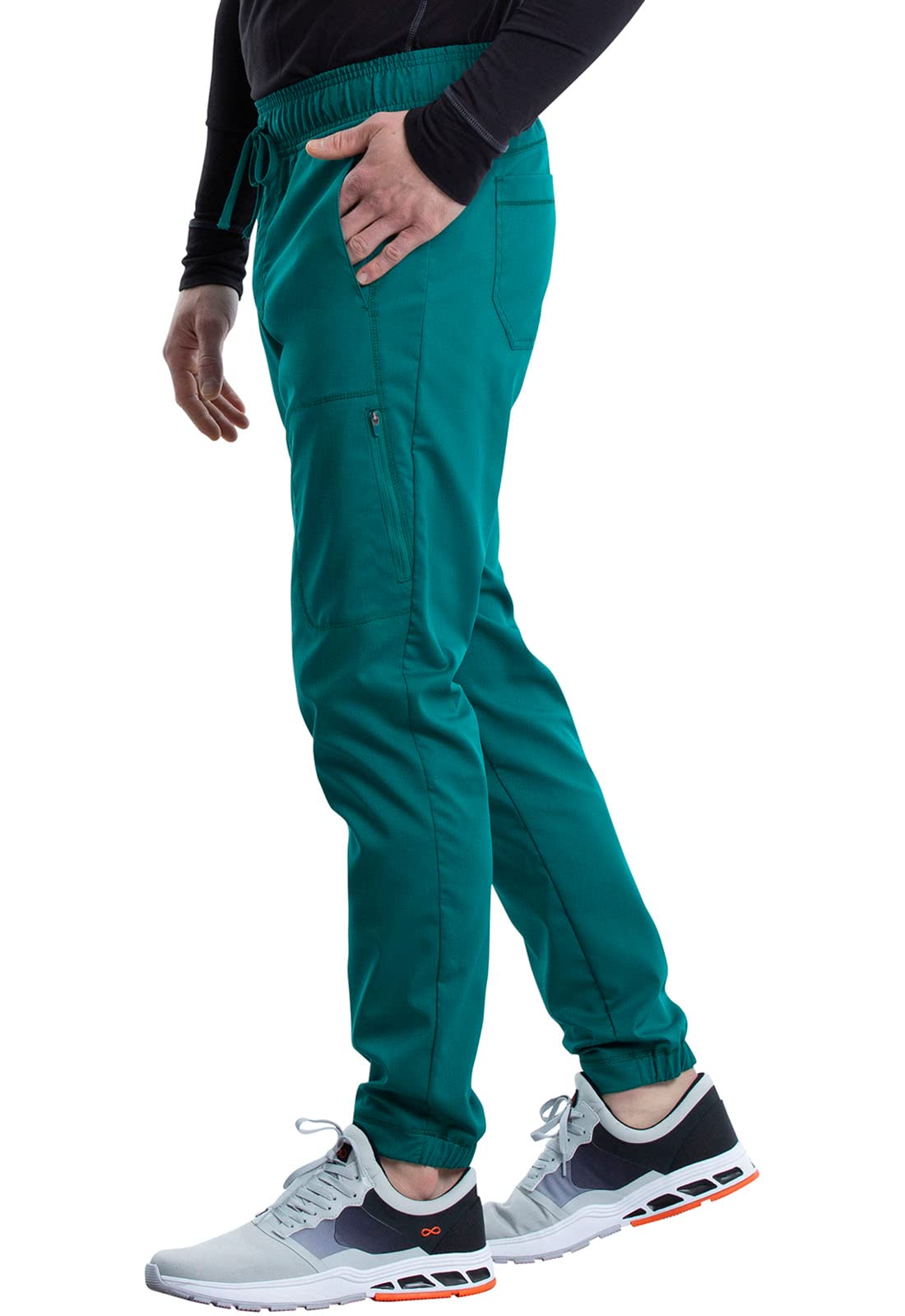 **Cherokee Men's Scrubs Pants - Natural Rise Jogger with Zip Cargo Pockets (WW012) | Comfortable & Durable Medical Workwear for Doctors, Nurses & Healthcare Professionals**