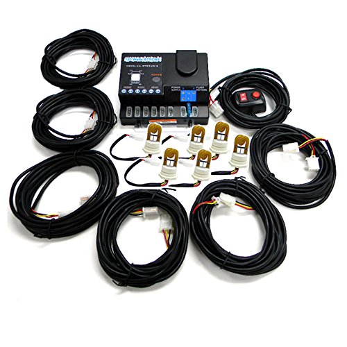 120W 6-Bulb Strobe Light Kit - 12V Emergency Vehicle Lighting for EMS, Police, SUV & Trucks - White LED Warning Lights for Roadside Safety & Emergency Scenes