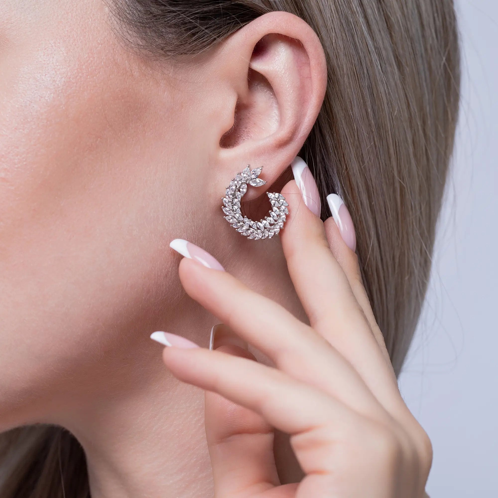 Crescent Moon Leaf Earrings for Women - Dainty Gold Hoop Earrings for Everyday Wear, Boho Jewelry Gift for Her | Perfect for Parties, Dates & Casual Outfits