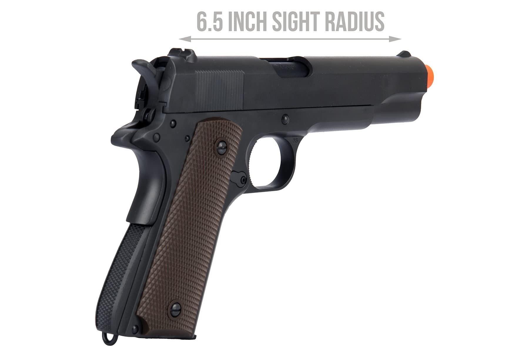 Full Metal R31 1911 Gas Blowback Airsoft Pistol with Black Barrel - Army Armament Tactical Training Gun for Outdoor Shooting & Airsoft Battles