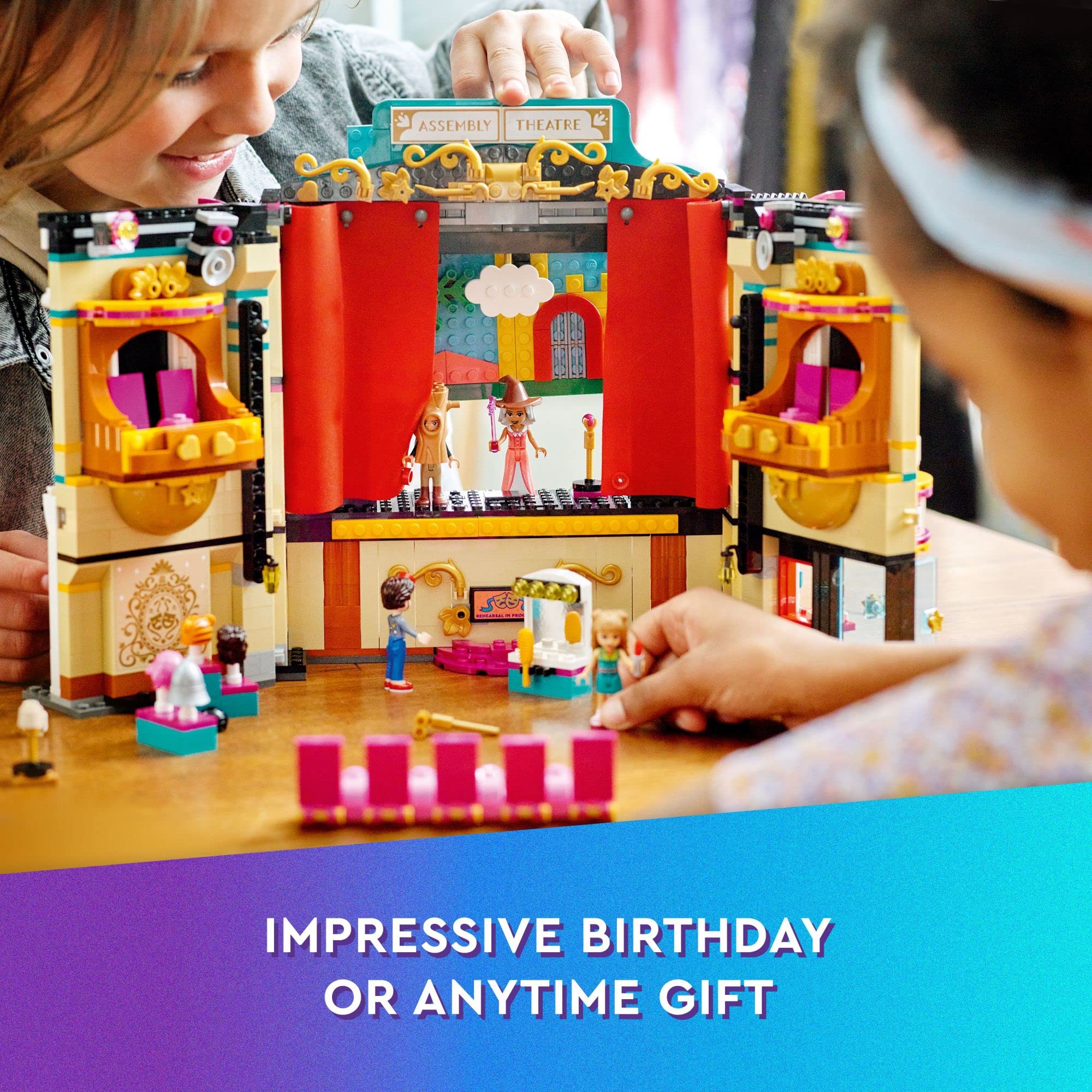 **LEGO Friends Andrea's Theater School Playset 41714 – Creative Pretend Play Toy for Kids Ages 8+ with Curtains, Lighting, Props & 4 Mini-Dolls | Perfect Gift for Girls & Boys | Inspire Imagination & Role-Playing Fun**    *(Use for birthday gifts, creative playtime, theater-themed parties, and storytelling adventures!)*