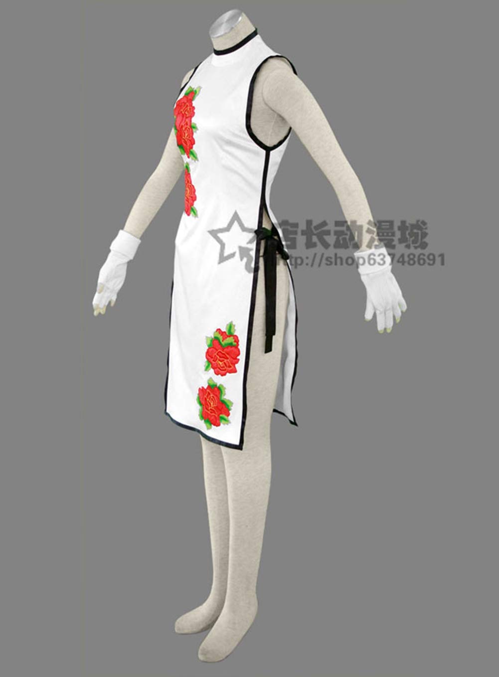 Anime Kanu Unchou Cosplay Cheongsam Dress - Elegant Chinese Qipao Costume for Cosplay, Halloween & Themed Parties