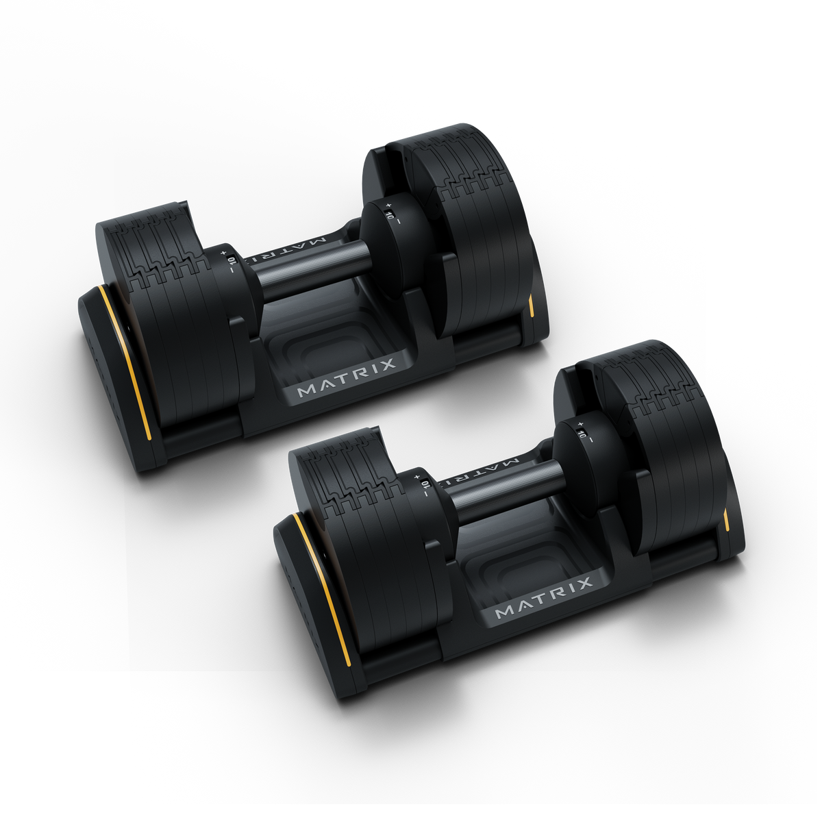 Matrix 50 lb Adjustable Dumbbells Set - Home Gym Equipment for Strength Training, Weight Lifting & Fitness Workouts - Perfect for Small Spaces, Beginners & Advanced Users