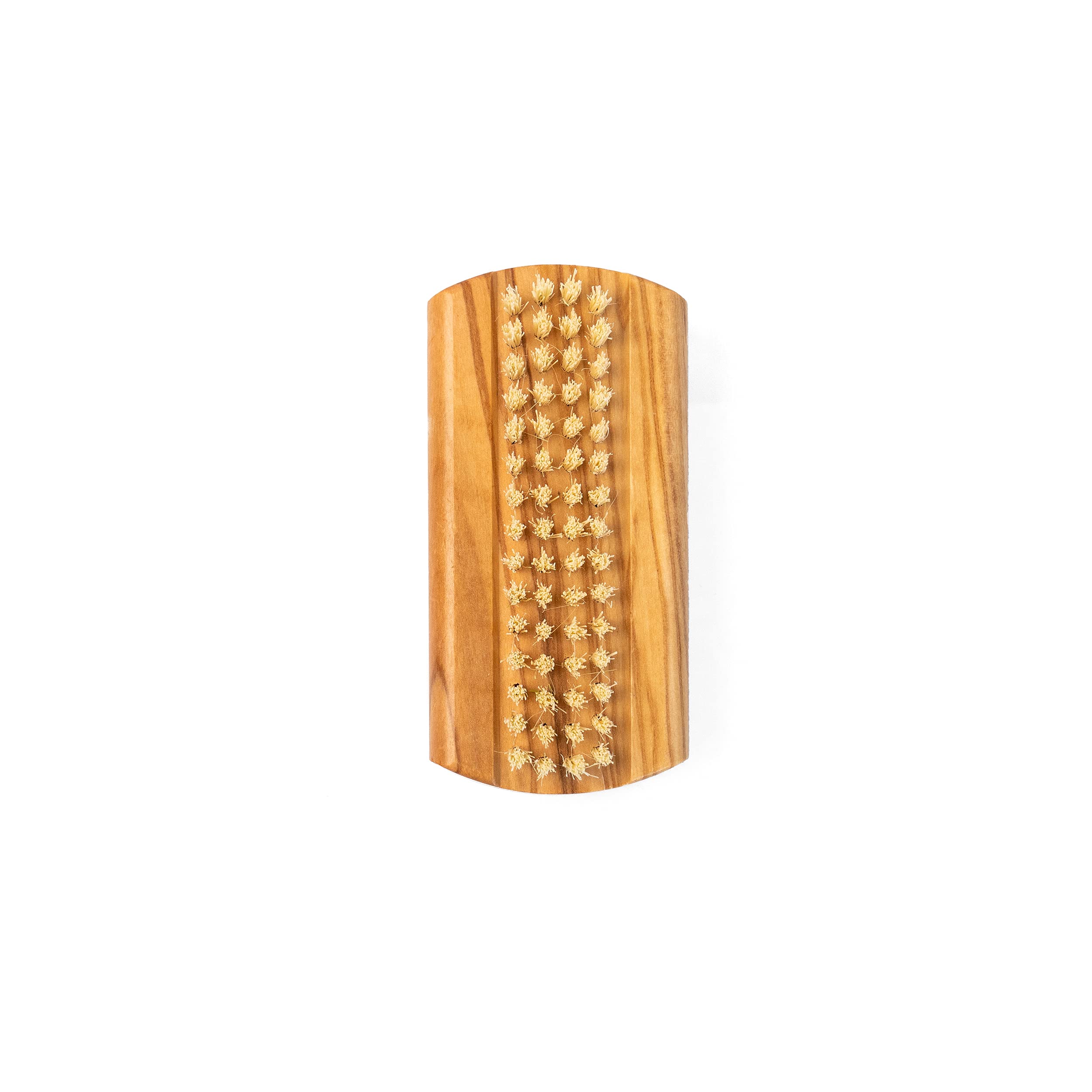 Eco Bath London Natural Sisal & Olive Wood Nail Brush - Premium Double-Sided Cleaning Brush with Durable Olive Wood Handle & Natural Bristles for Hand Care, Manicure & Pedicure | Perfect for Home Spa, Travel & Gift