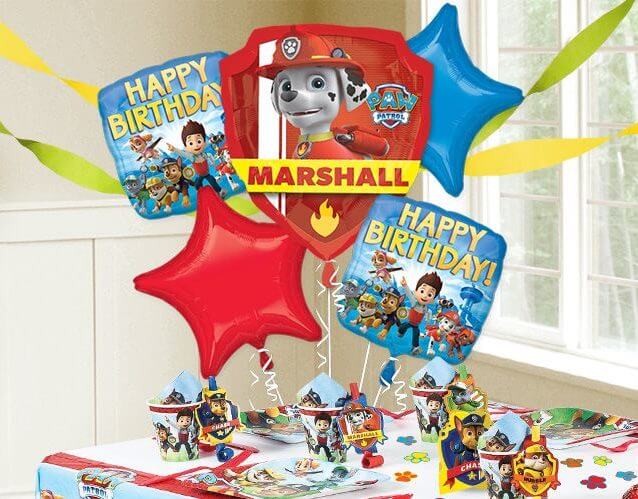 Paw Patrol Marshall Birthday Balloon Bouquet - Kids Party Decorations for Birthday Celebrations, Themed Parties, and Baby Showers