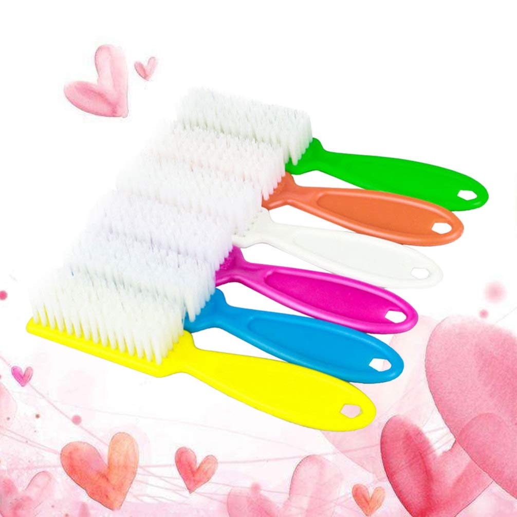 Healifty 4pcs Long Handle Nail Brushes for Cleaning & Makeup - Salon & Home Use