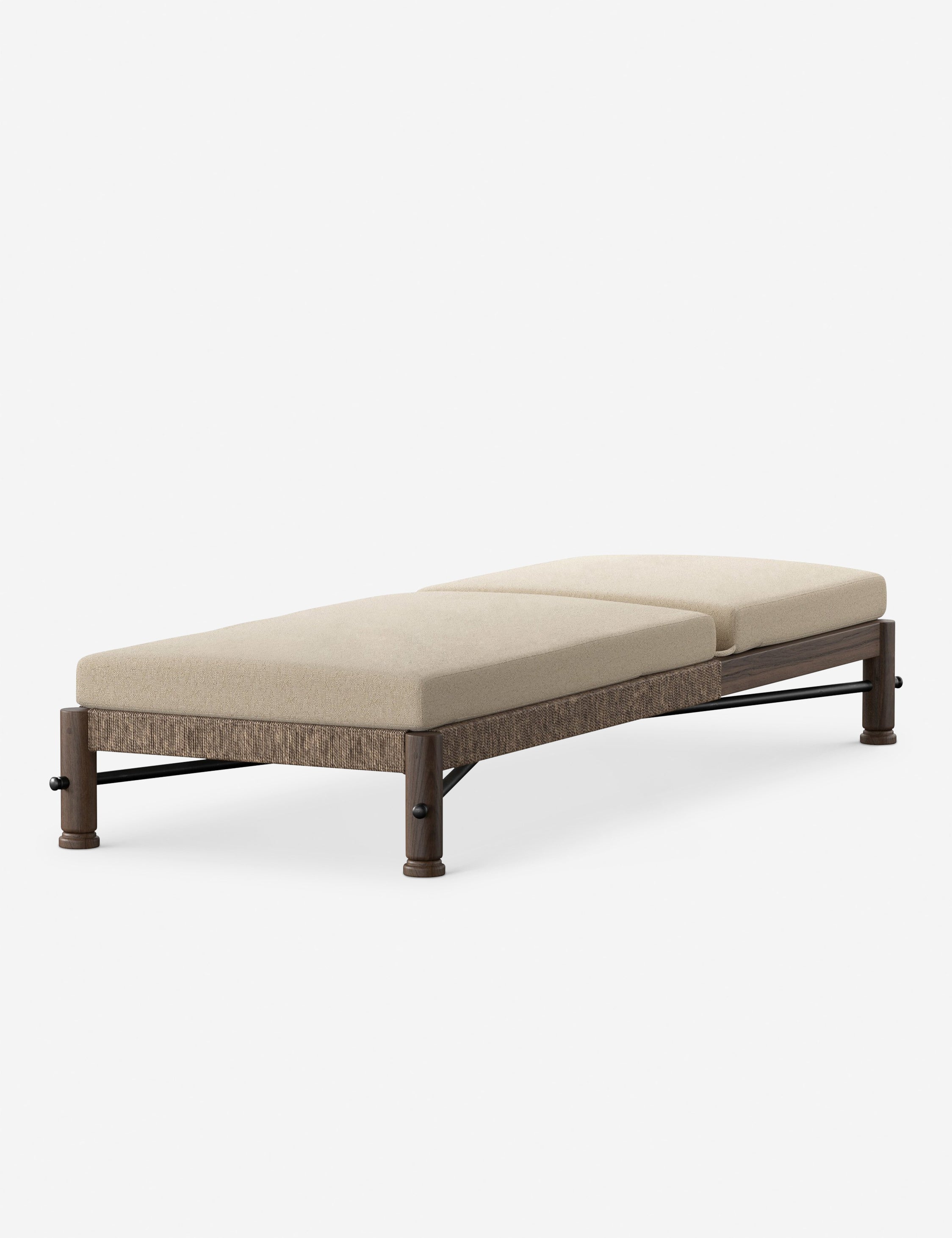 Finnegan Indoor Outdoor Chaise Lounge Chair by Amber Lewis x Four Hands - Perfect for Patio, Poolside & Living Room Relaxation