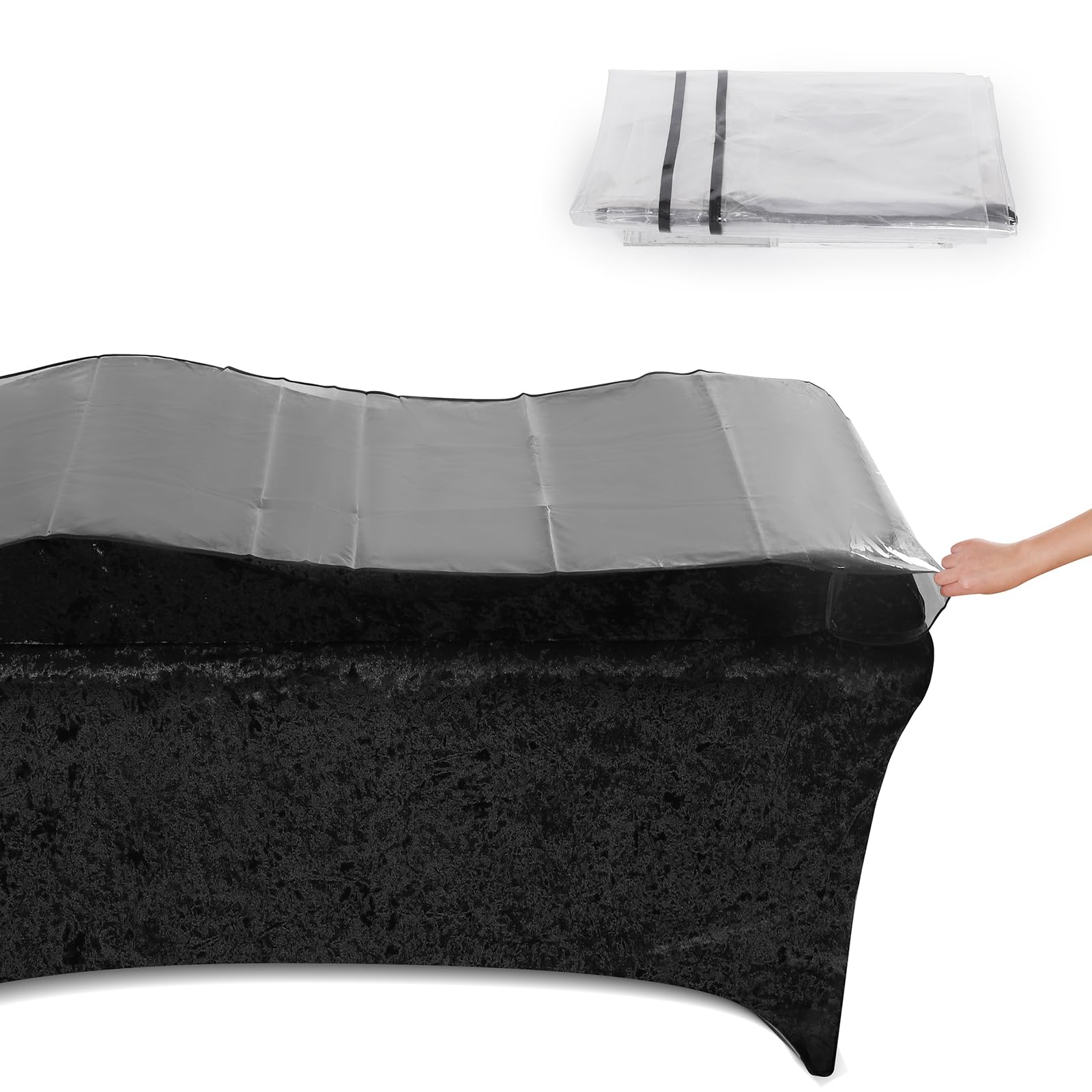Clear Plastic Waterproof Protector for Curved Lash Bed Topper - Massage Table Cover for Spa & Salon Use | Shields from Moisture & Stains