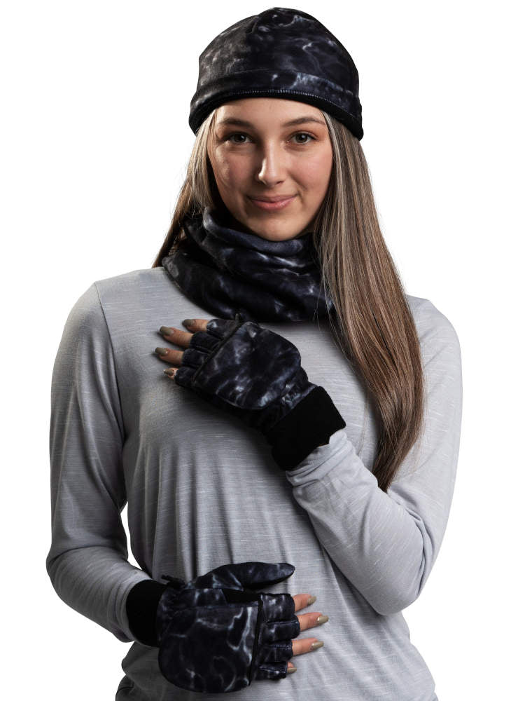 Women's Reversible Polar Fleece Winter Hat - Aqua Color | Warm & Cozy Cold Weather Beanie for Outdoor Activities, Skiing, Snowboarding & Winter Fashion