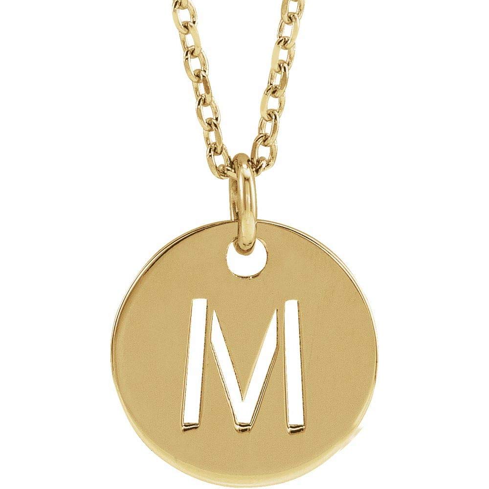 Initial Letter Charm Necklace - Adjustable 16-18