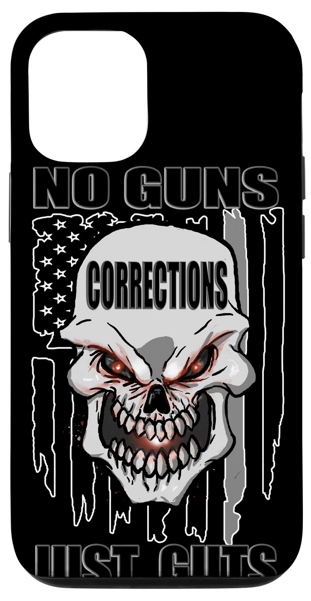 iPhone 12/12 Pro Protective Case with US Flag Design - Slim Fit, Shockproof Cover for Corrections Officers & First Responders - Perfect for Law Enforcement Work & Patriotic Daily Use