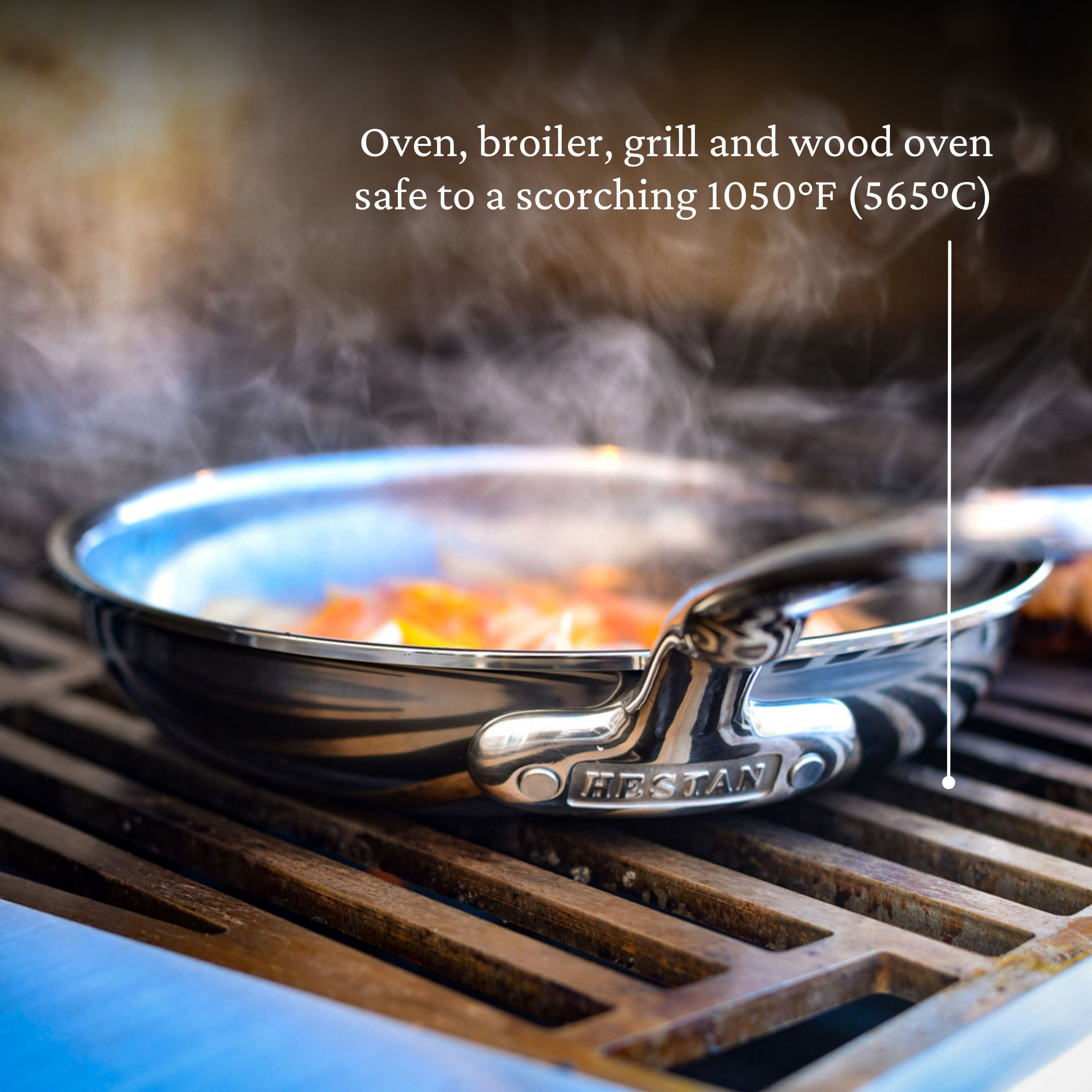Hestan Nanobond Nonstick Open Skillet - 12 Inch Premium Cookware for Induction, Gas & Electric Stoves - Perfect for Searing, Frying & Sauteing in Professional & Home Kitchens